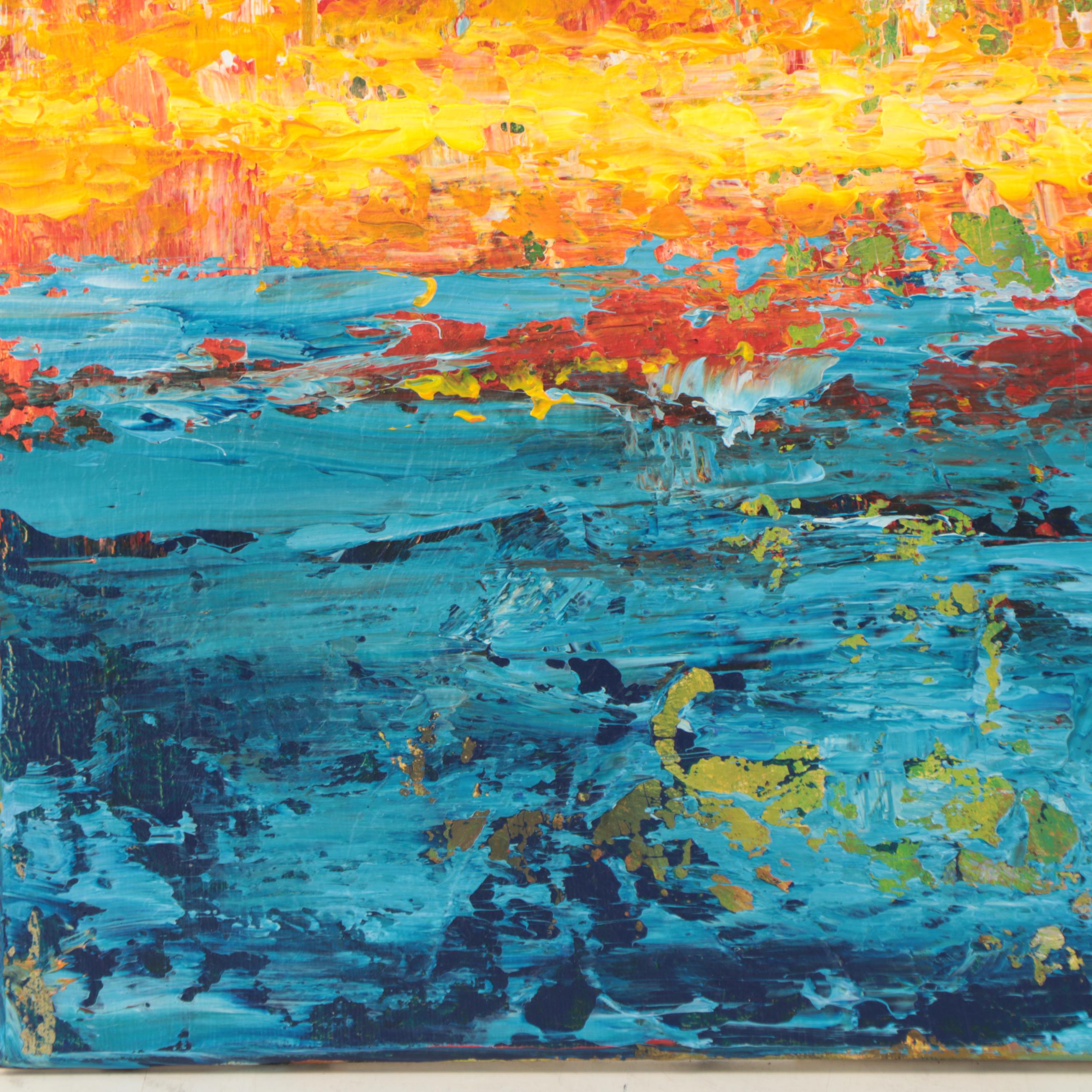 Leif Janek Abstract Acrylic Painting, 21st Century