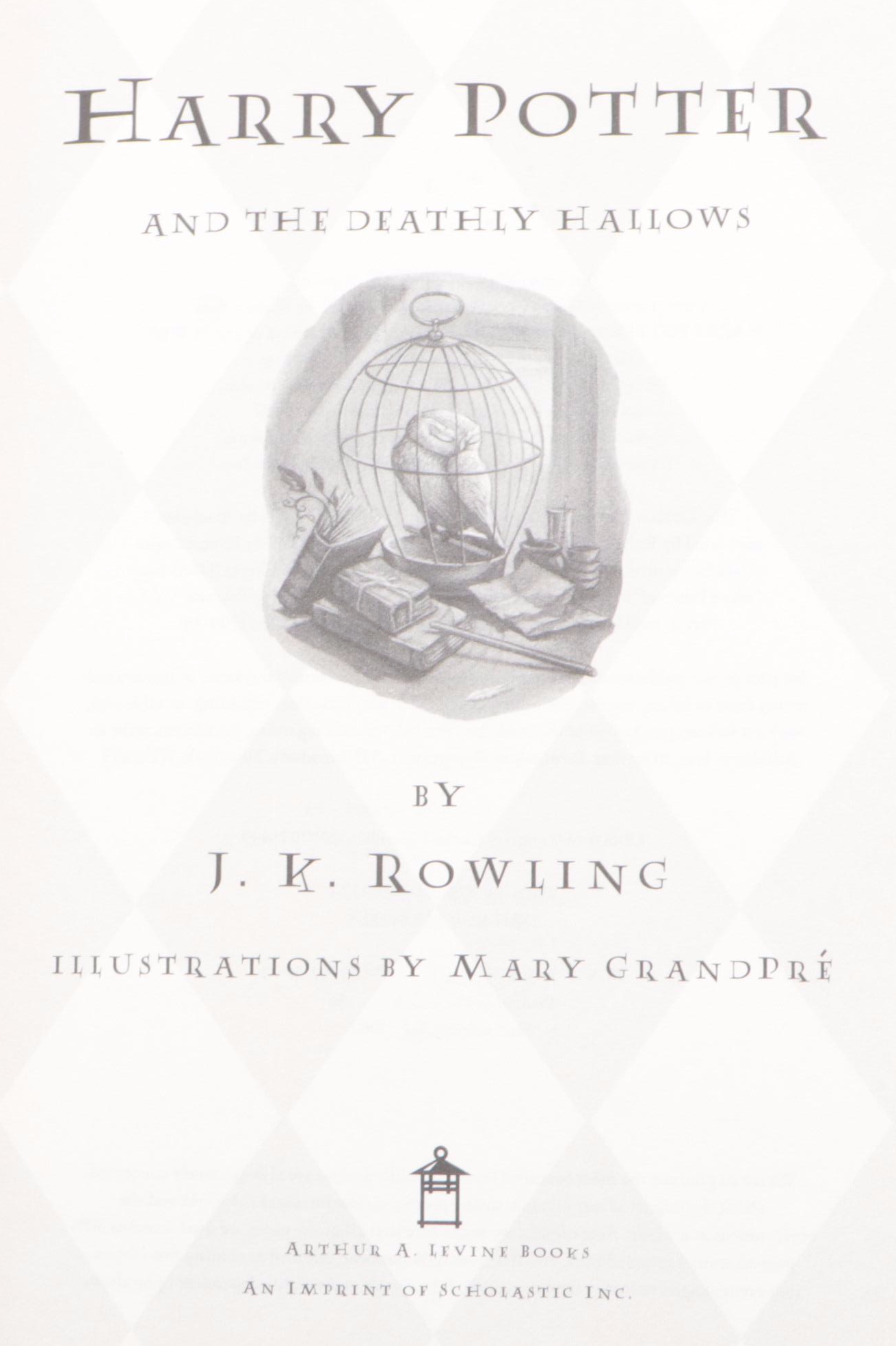 First Edition "Harry Potter and the Deathly Hallows" by J. K. Rowling, 2007