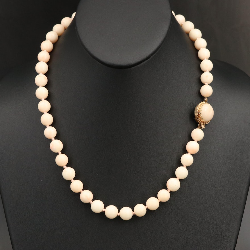Vintage Pearl Necklace with 14K Clasp