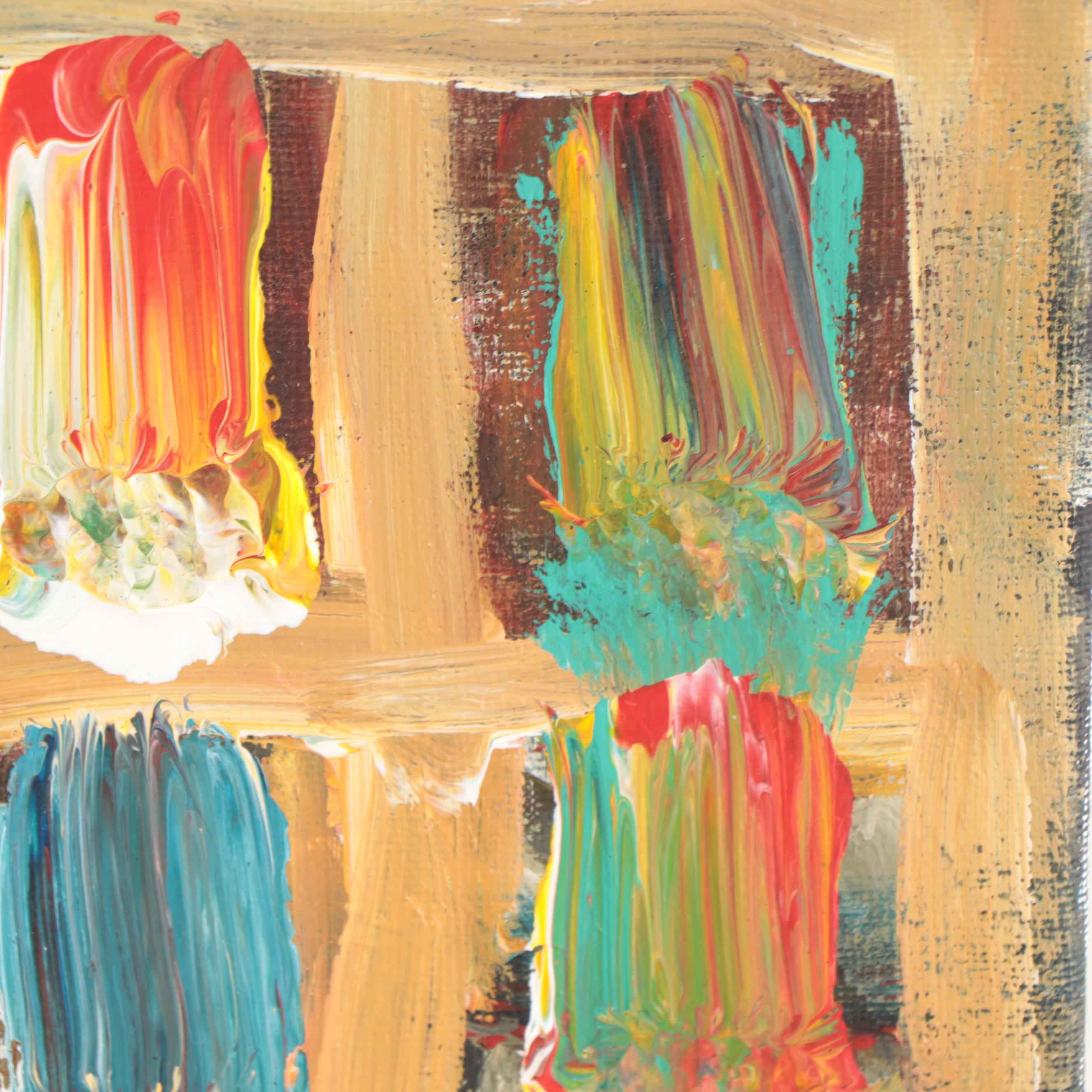 Leif Janek Abstract Acrylic Painting, 21st Century