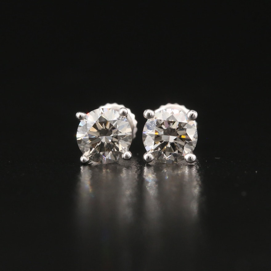 14K 1.53 CTW Lab Grown Diamond Stud Earrings