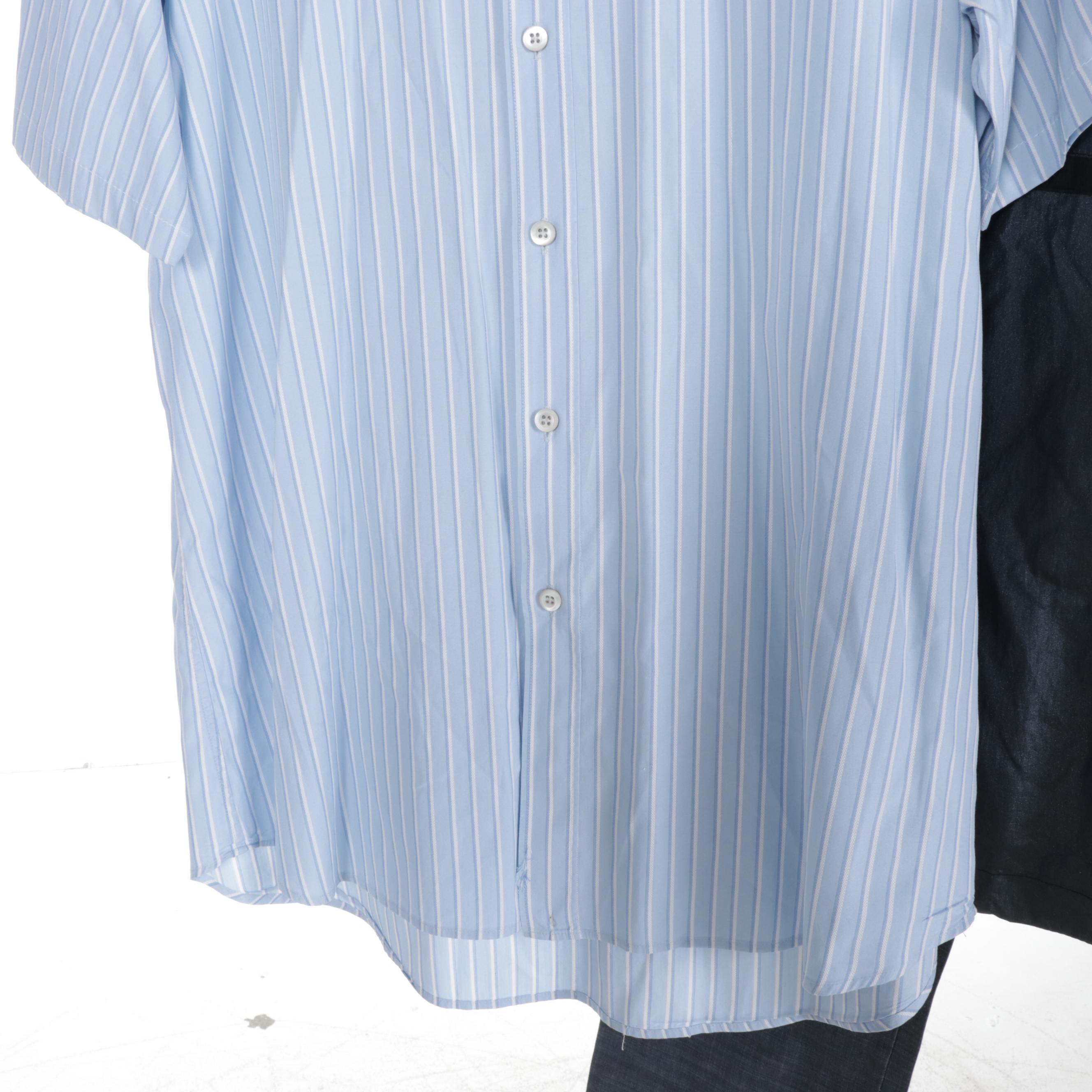 Men's Prada Linea Rossa Windbreaker and Pants with Button-Up Shirt