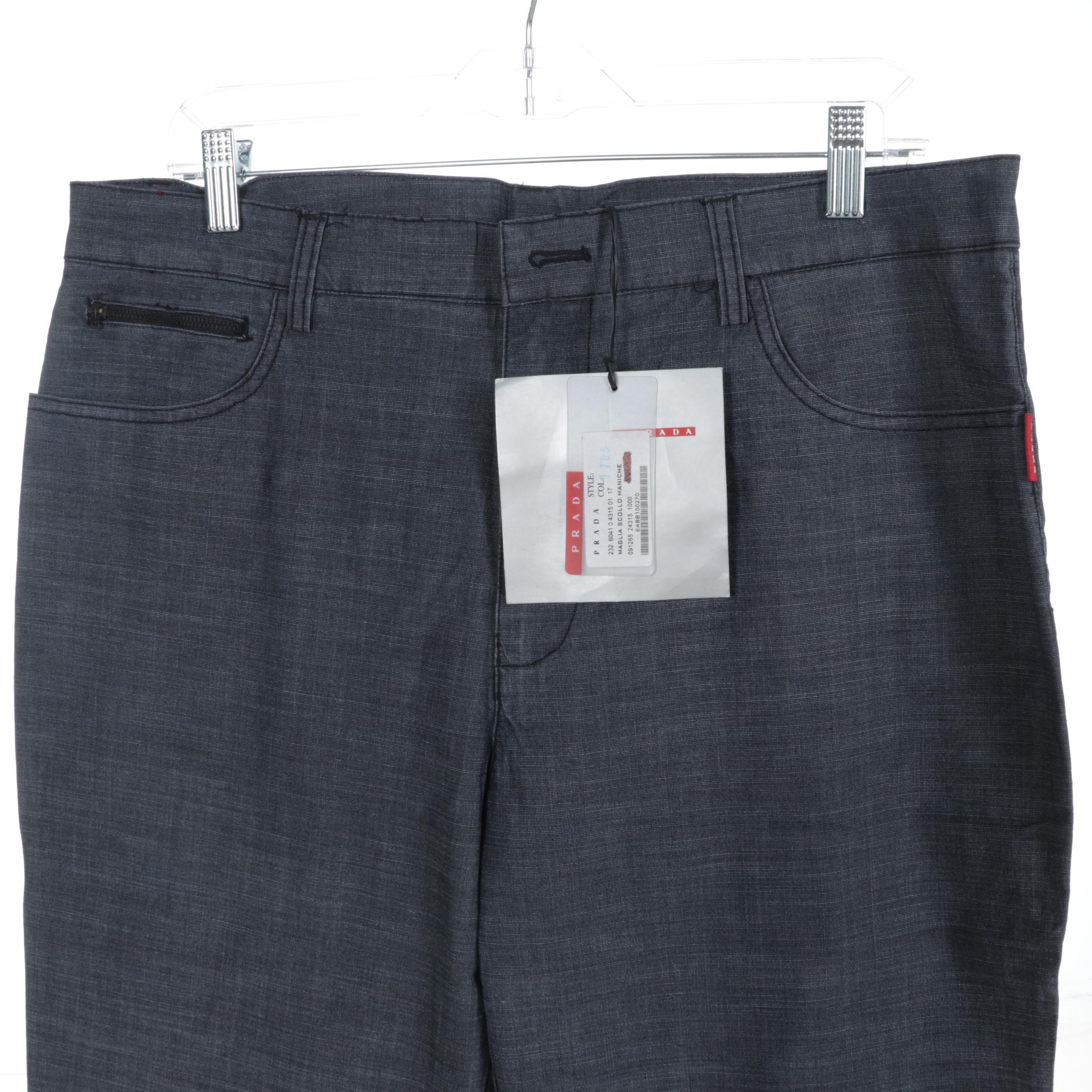 Men's Prada Linea Rossa Windbreaker and Pants with Button-Up Shirt