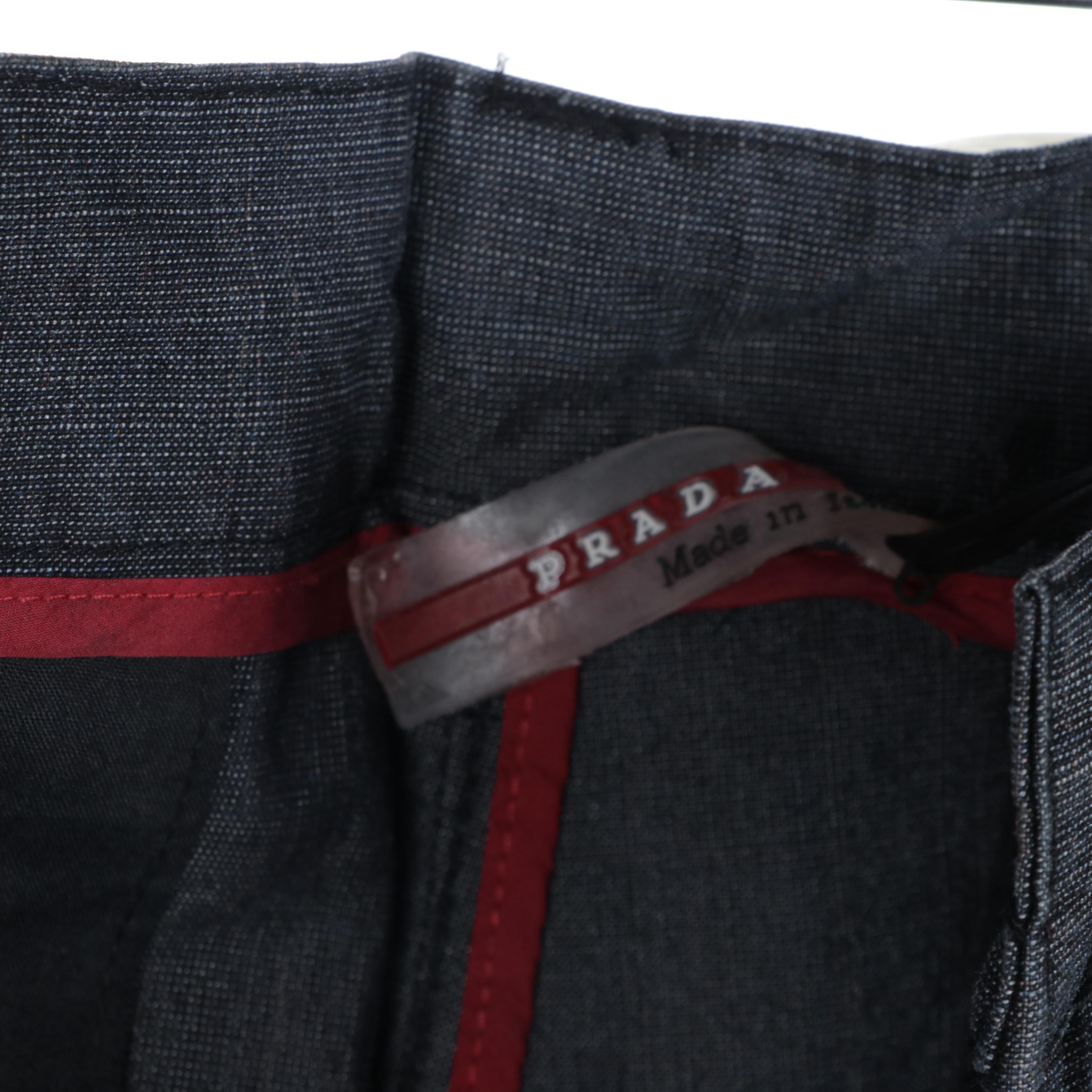 Men's Prada Linea Rossa Windbreaker and Pants with Button-Up Shirt