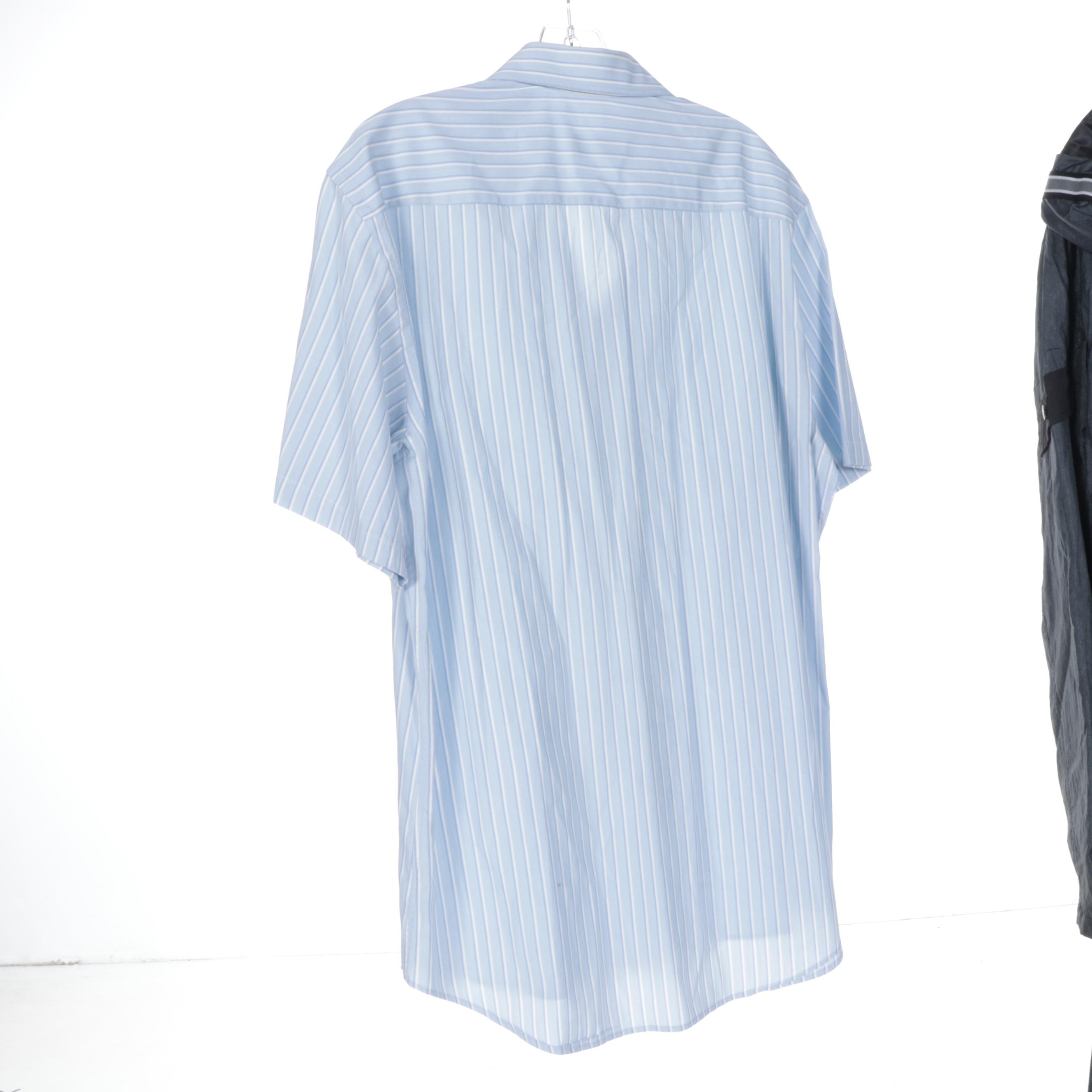 Men's Prada Linea Rossa Windbreaker and Pants with Button-Up Shirt