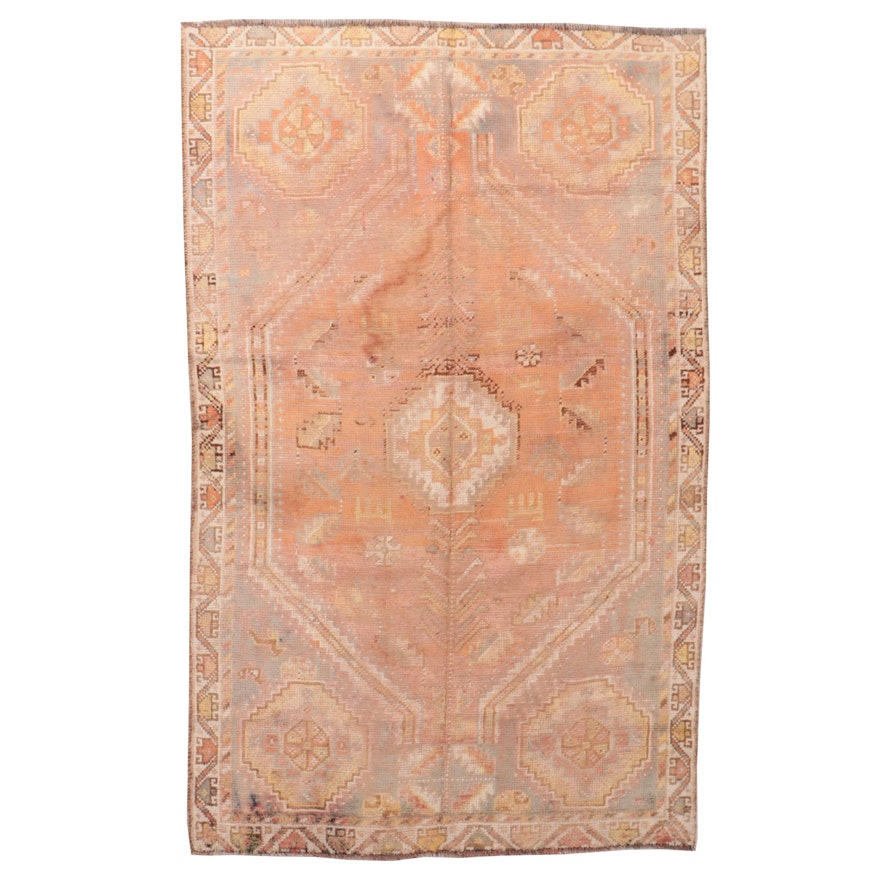 4'7 x 7'6 Hand-Knotted Persian Qashqai Area Rug