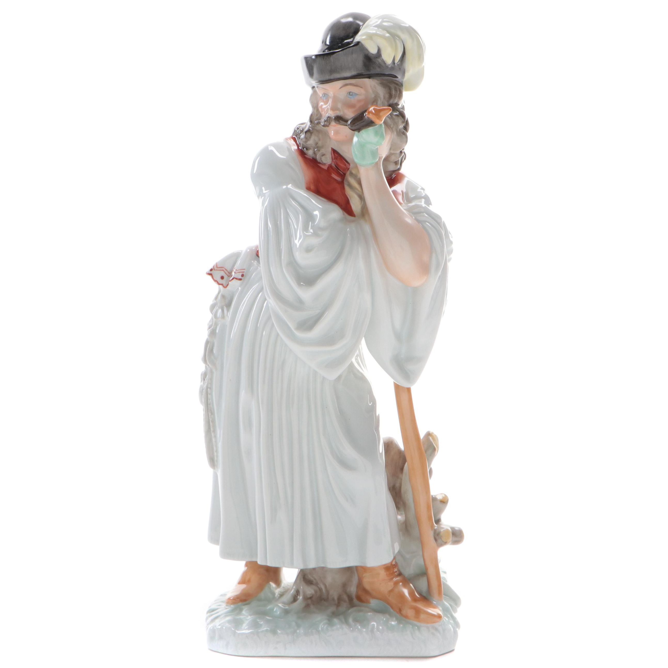 Herend "Mournful Shepherd" Porcelain Figurine