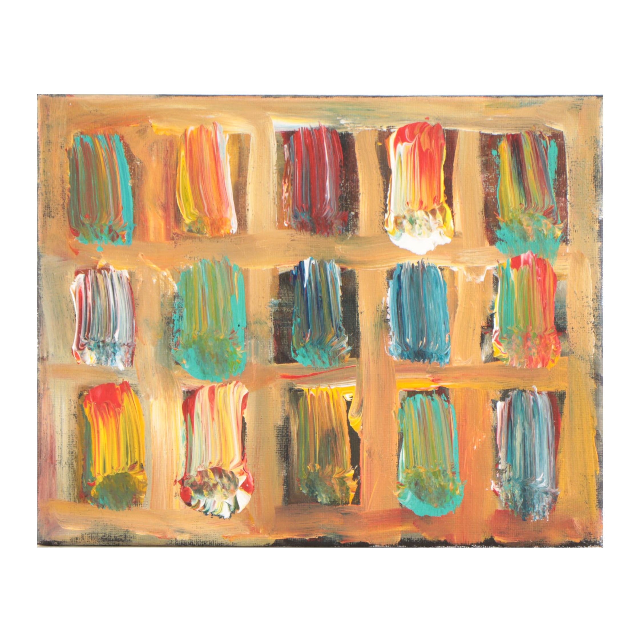 Leif Janek Abstract Acrylic Painting, 21st Century