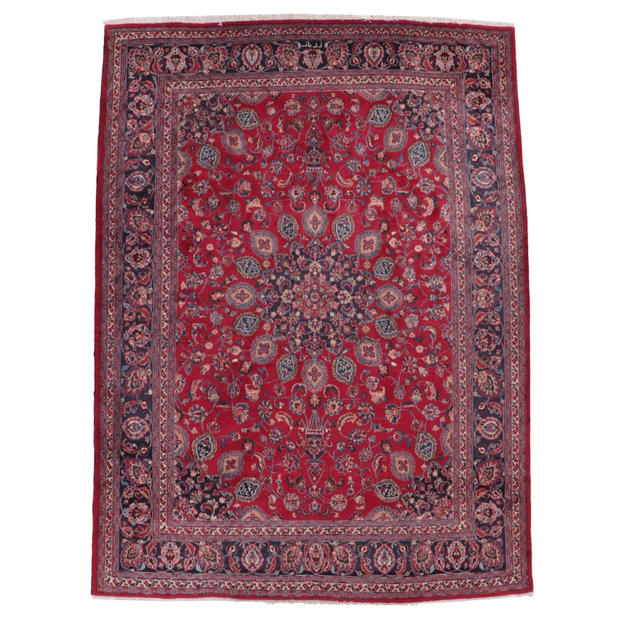 9'8 x 13'4 Hand-Knotted Persian Mahal Room Sized Rug