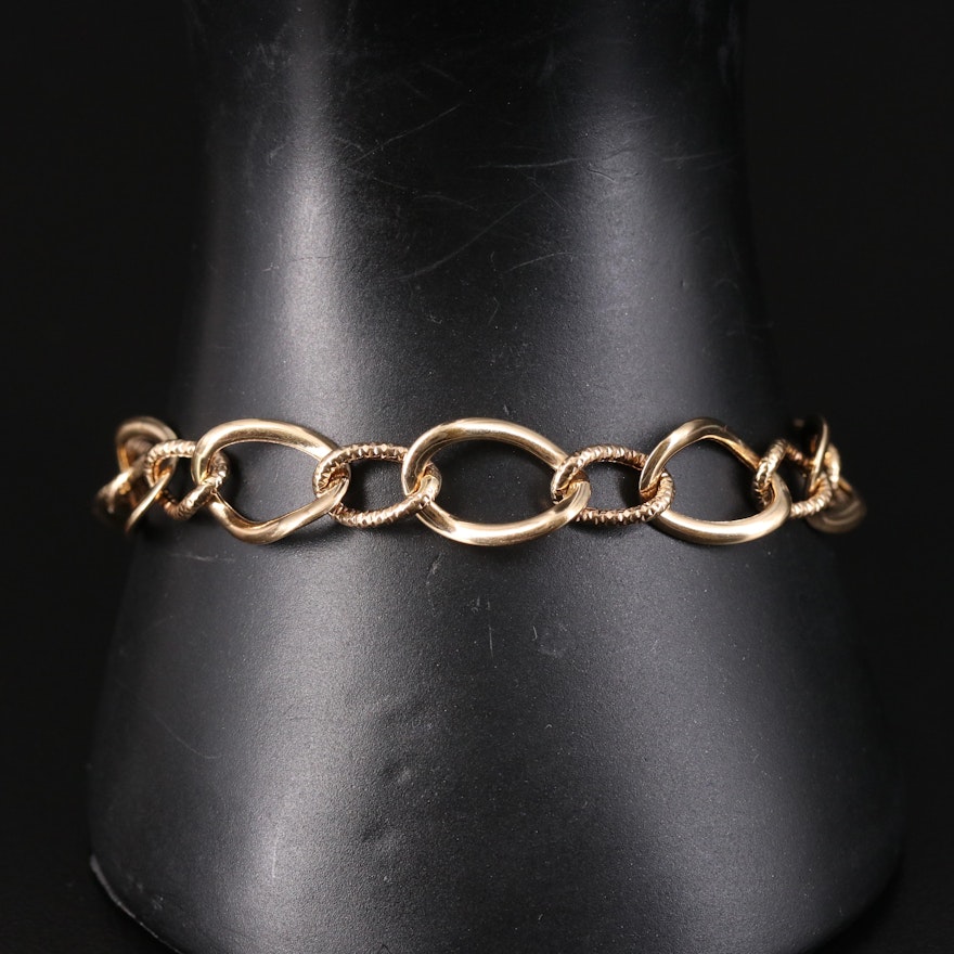 14K Fancy Link Bracelet