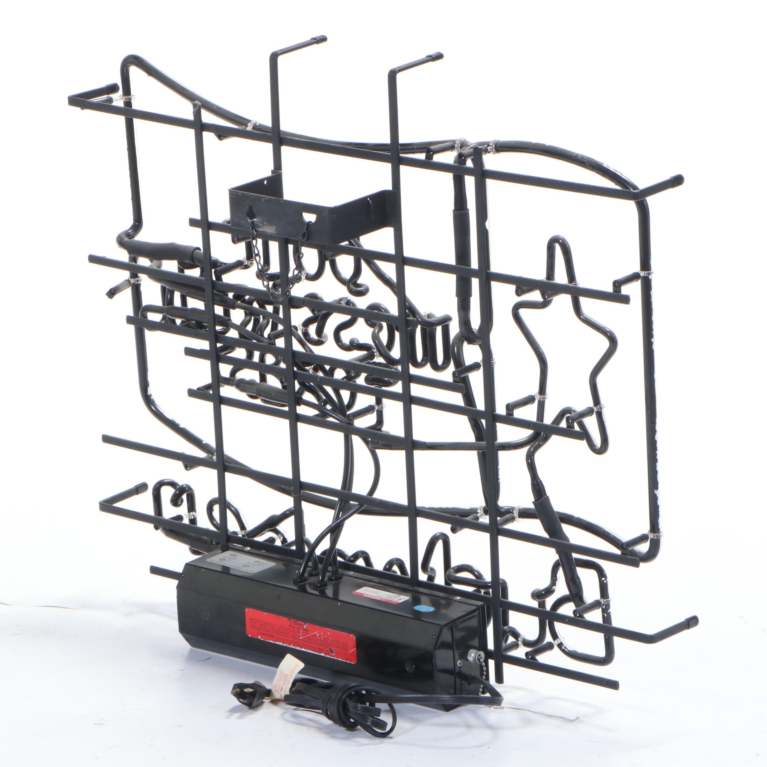 Budweiser Don't Mess With Texas Bar Neon Sign