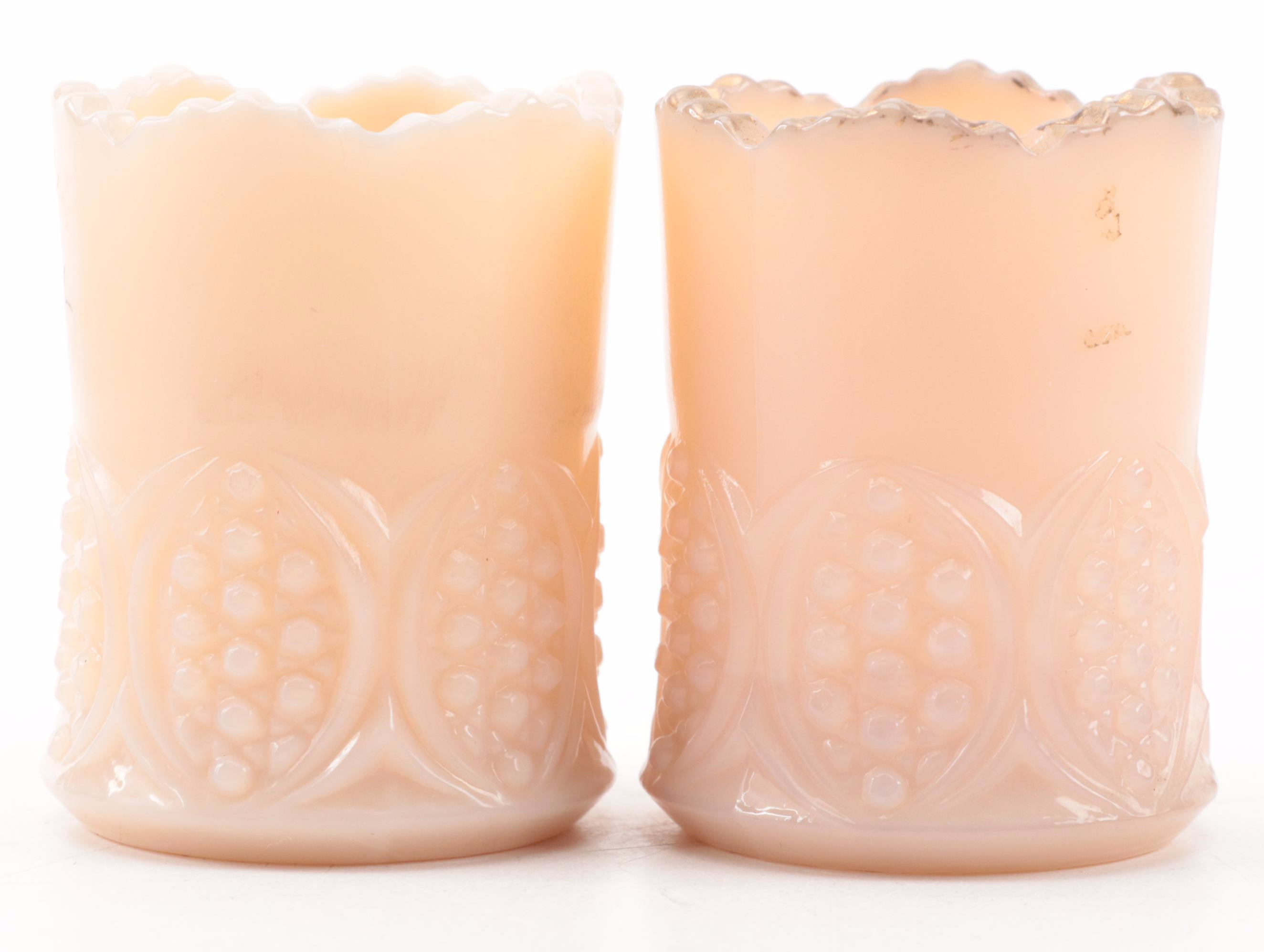 Pink Milk Glass Collection Including Elvis Dedication