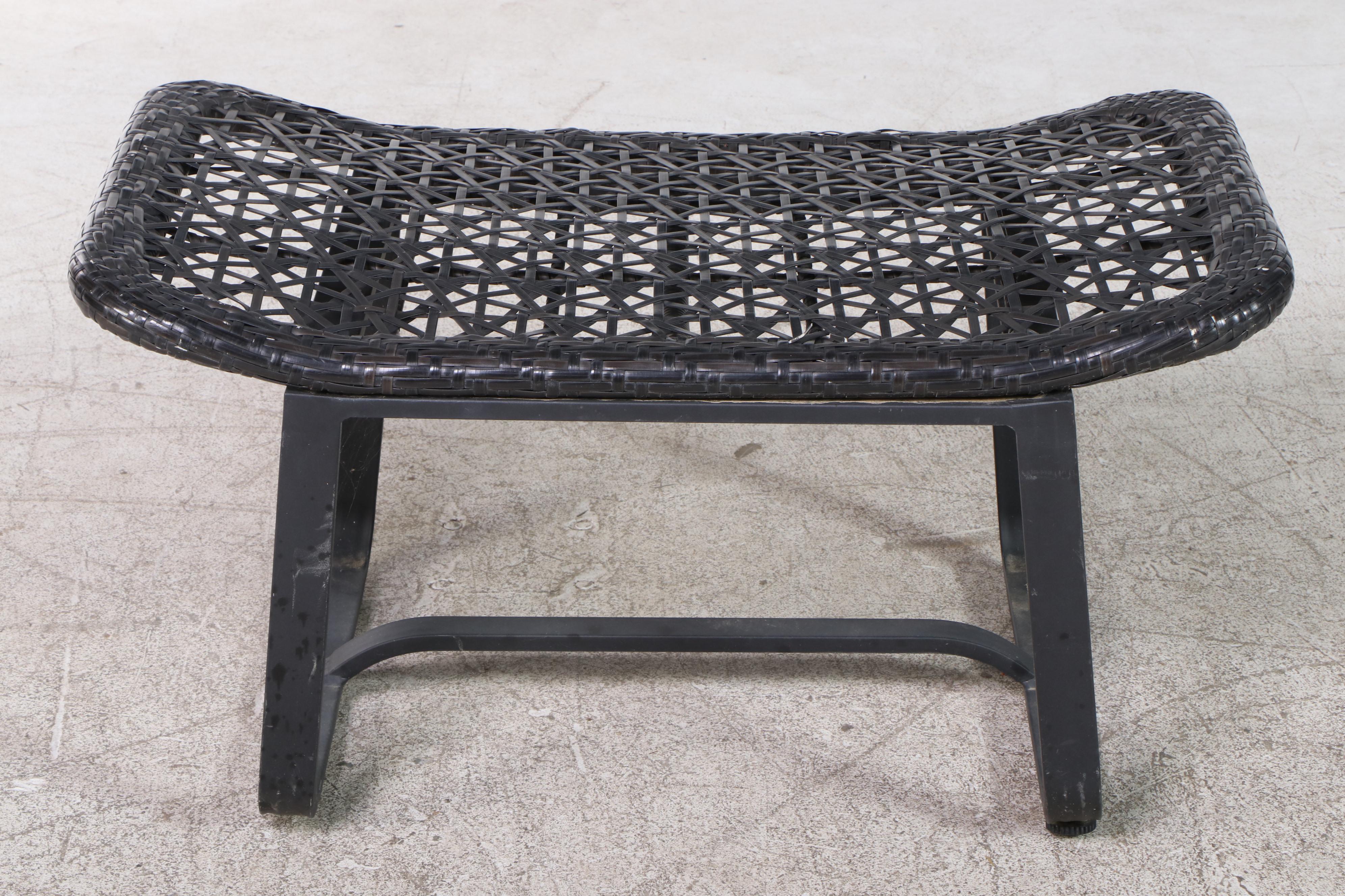 Resin Wicker Patio Bench