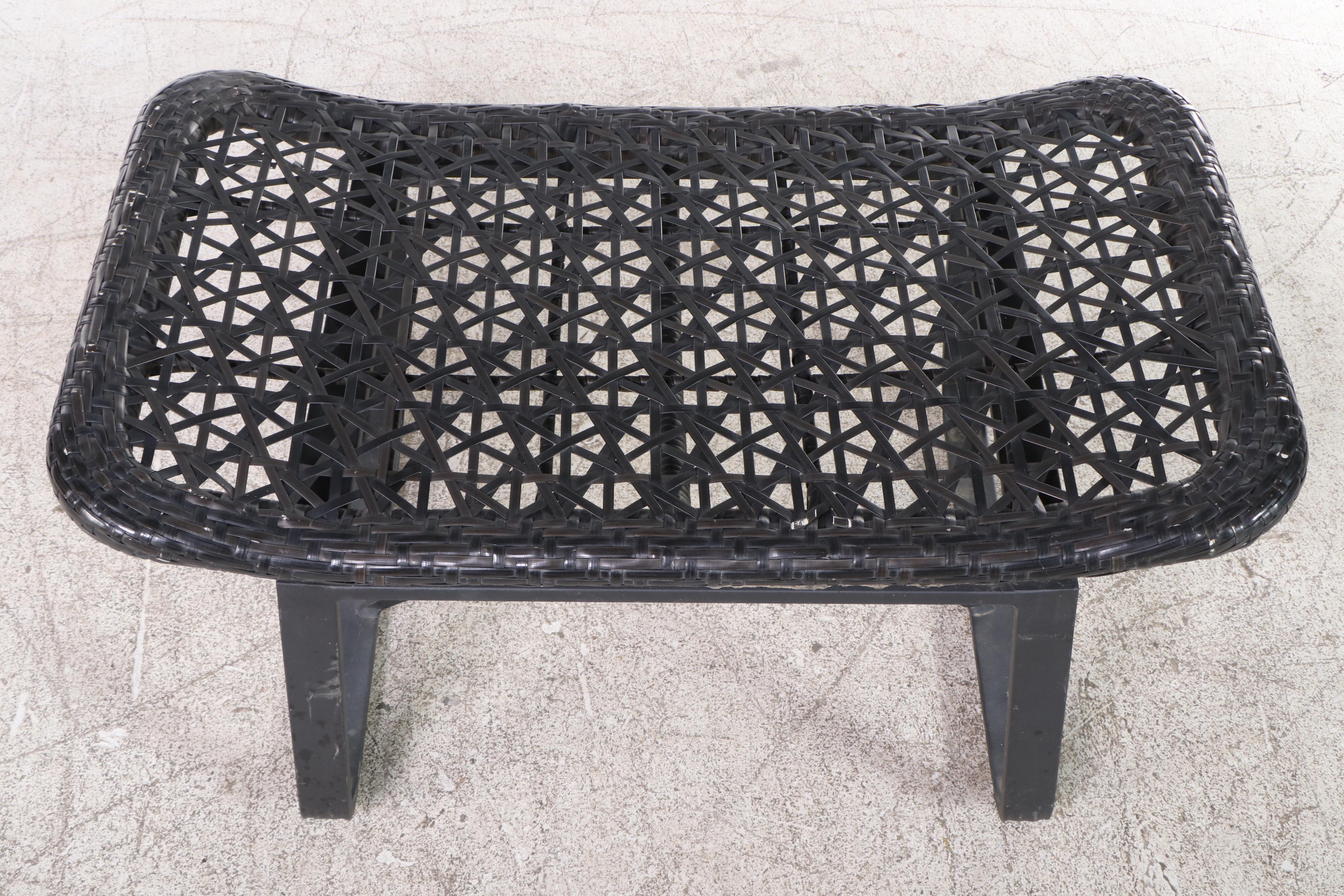 Resin Wicker Patio Bench