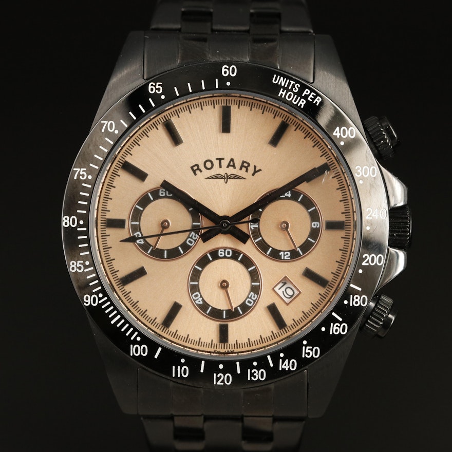Rotary Chronograph with Date Wristwatch