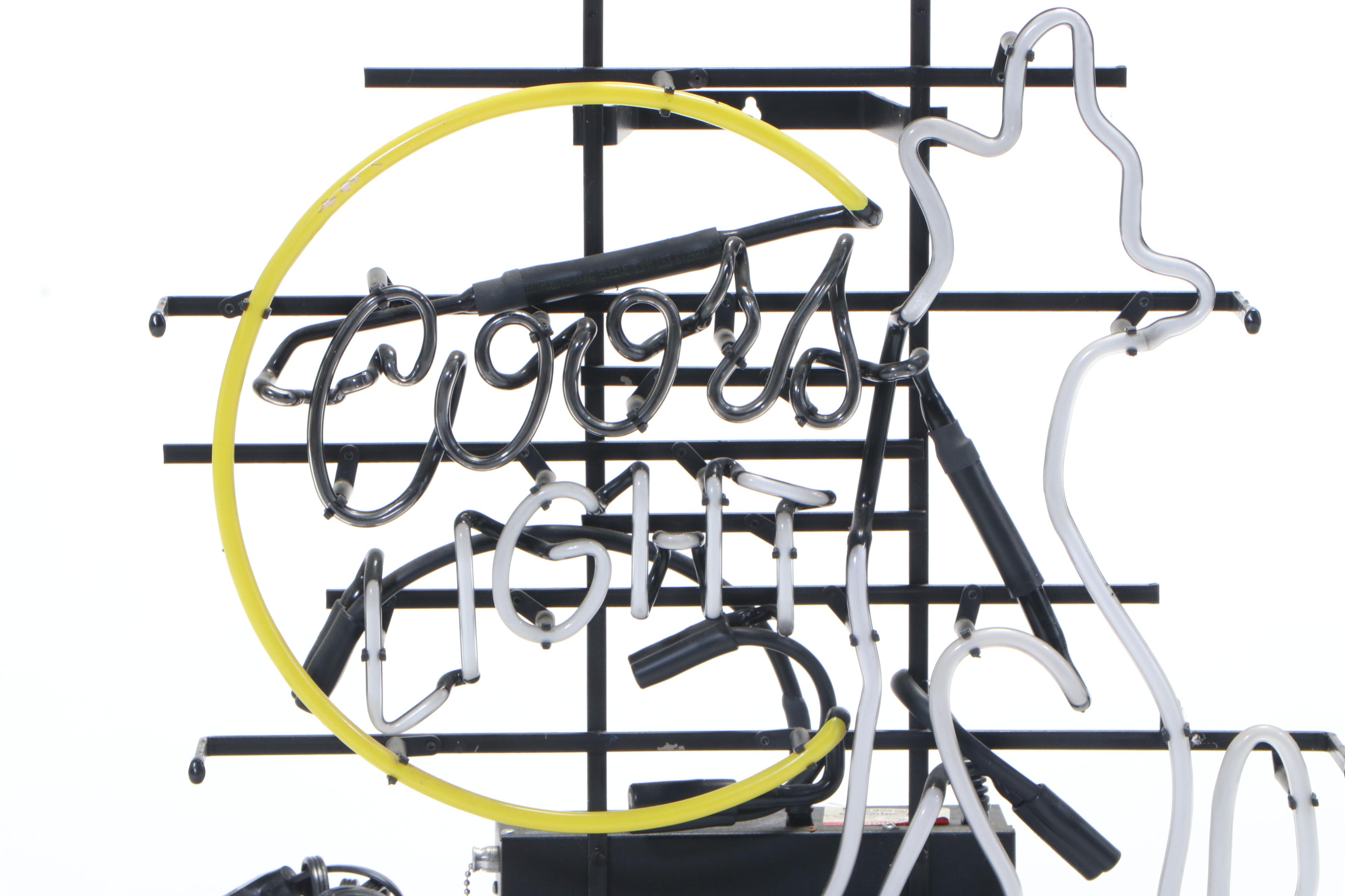 Coors Light Wolf Howling at Moon Neon Bar Sign