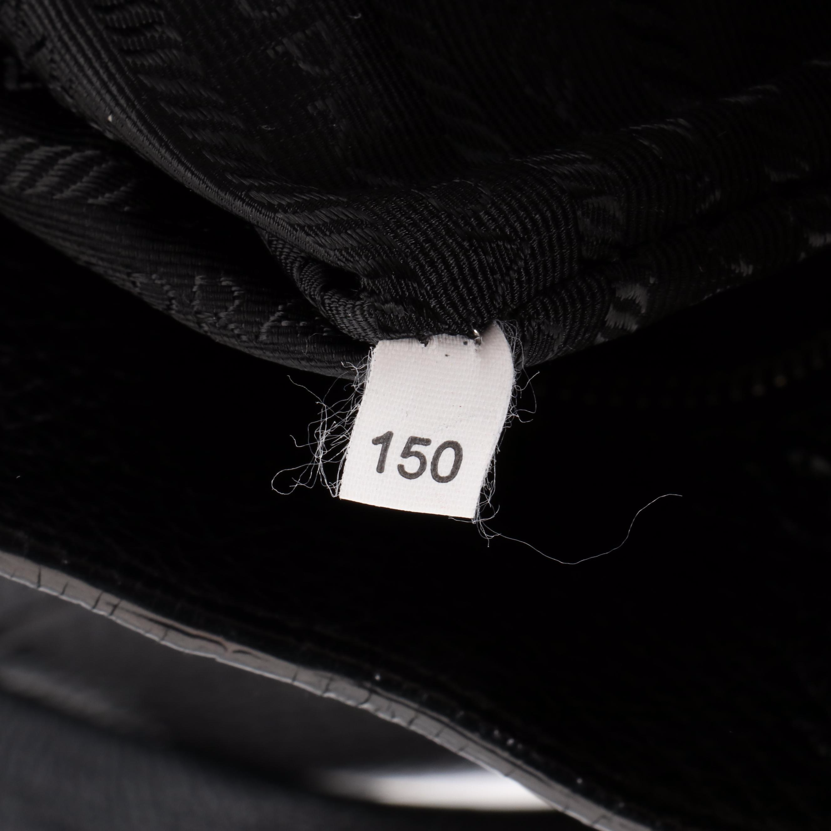 Prada Twin Pocket Medium Shoulder Bag in Black Deerskin Leather