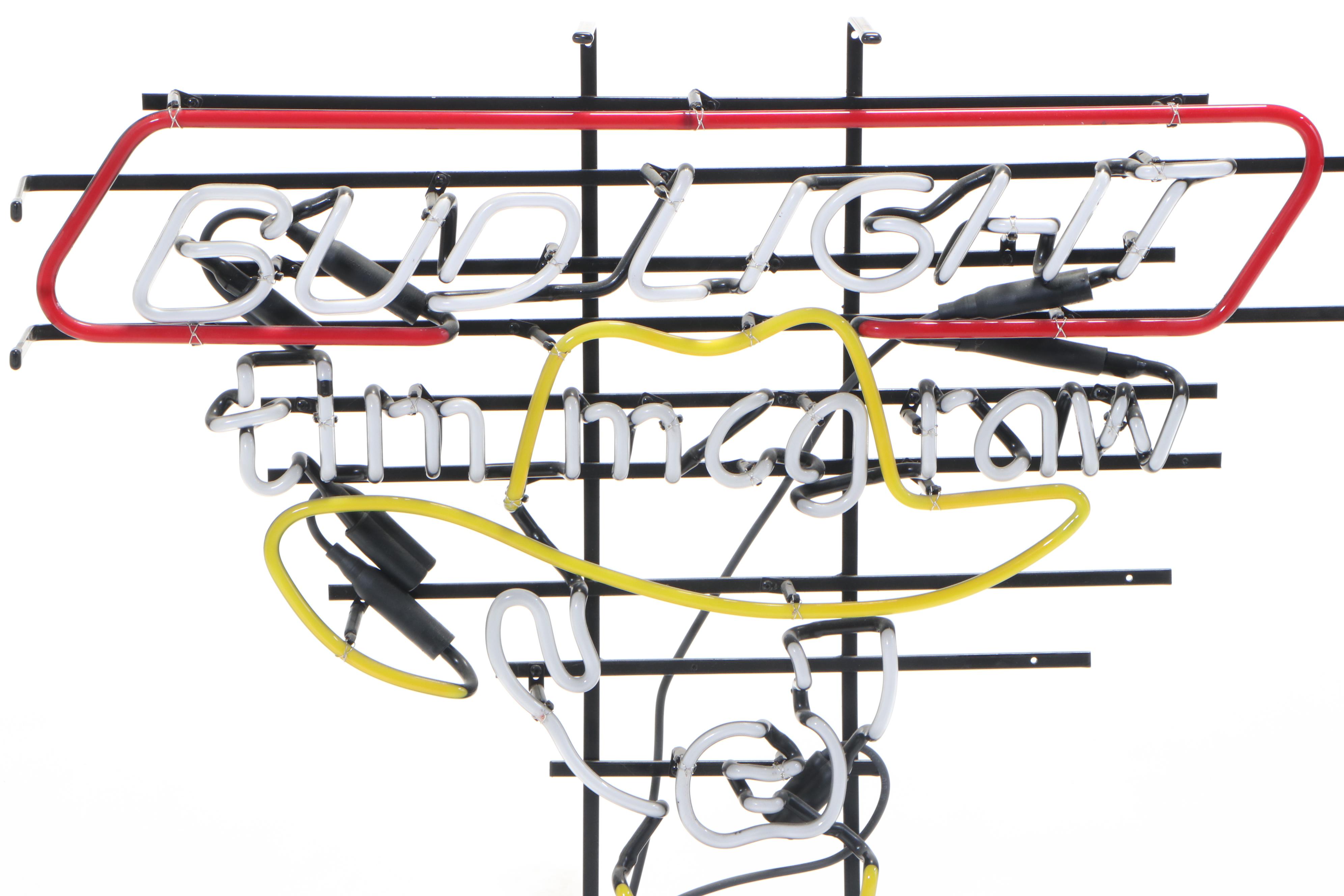 Bud Light Tim McGraw Bar Neon Sign