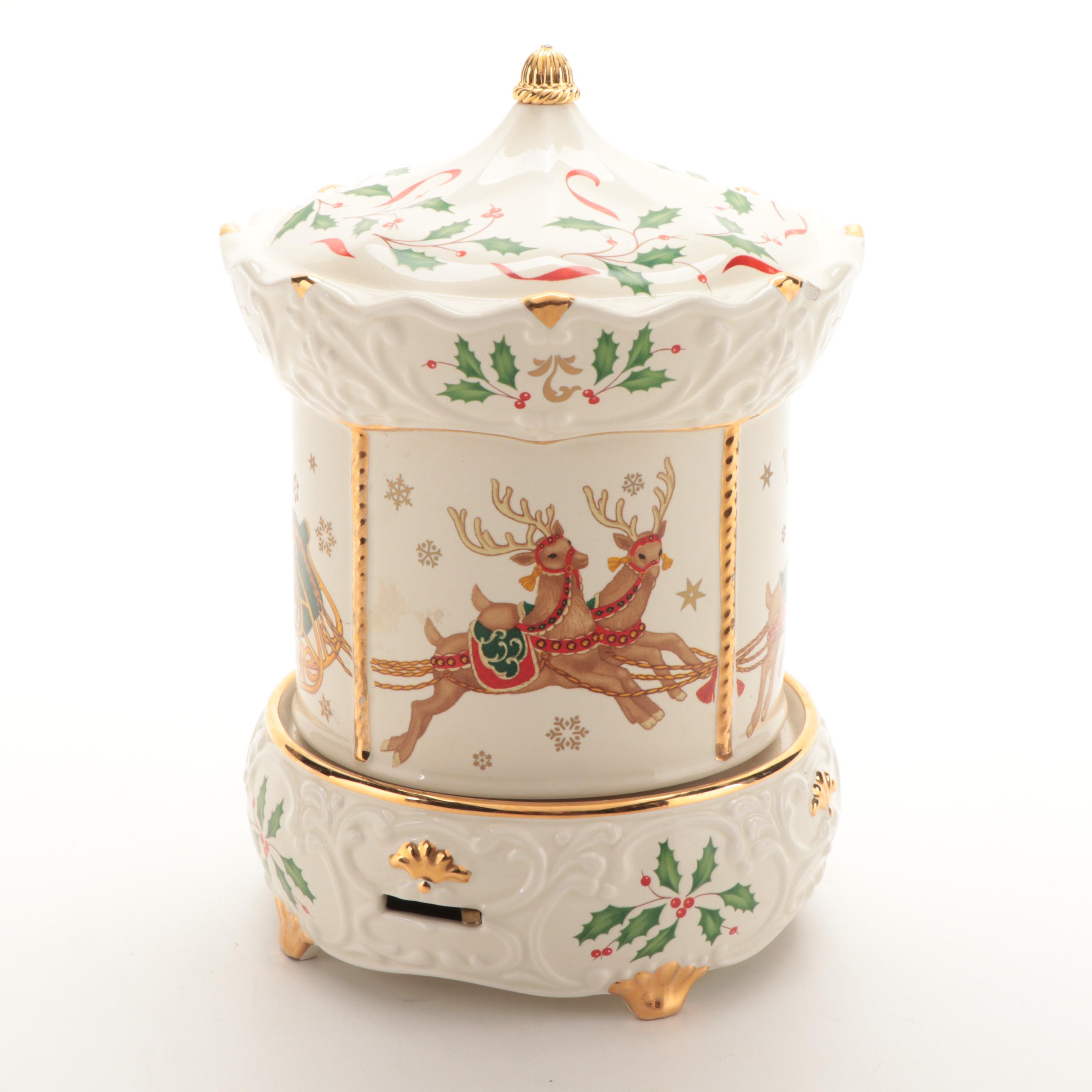 Lenox Holiday Carousel Musical Centerpiece