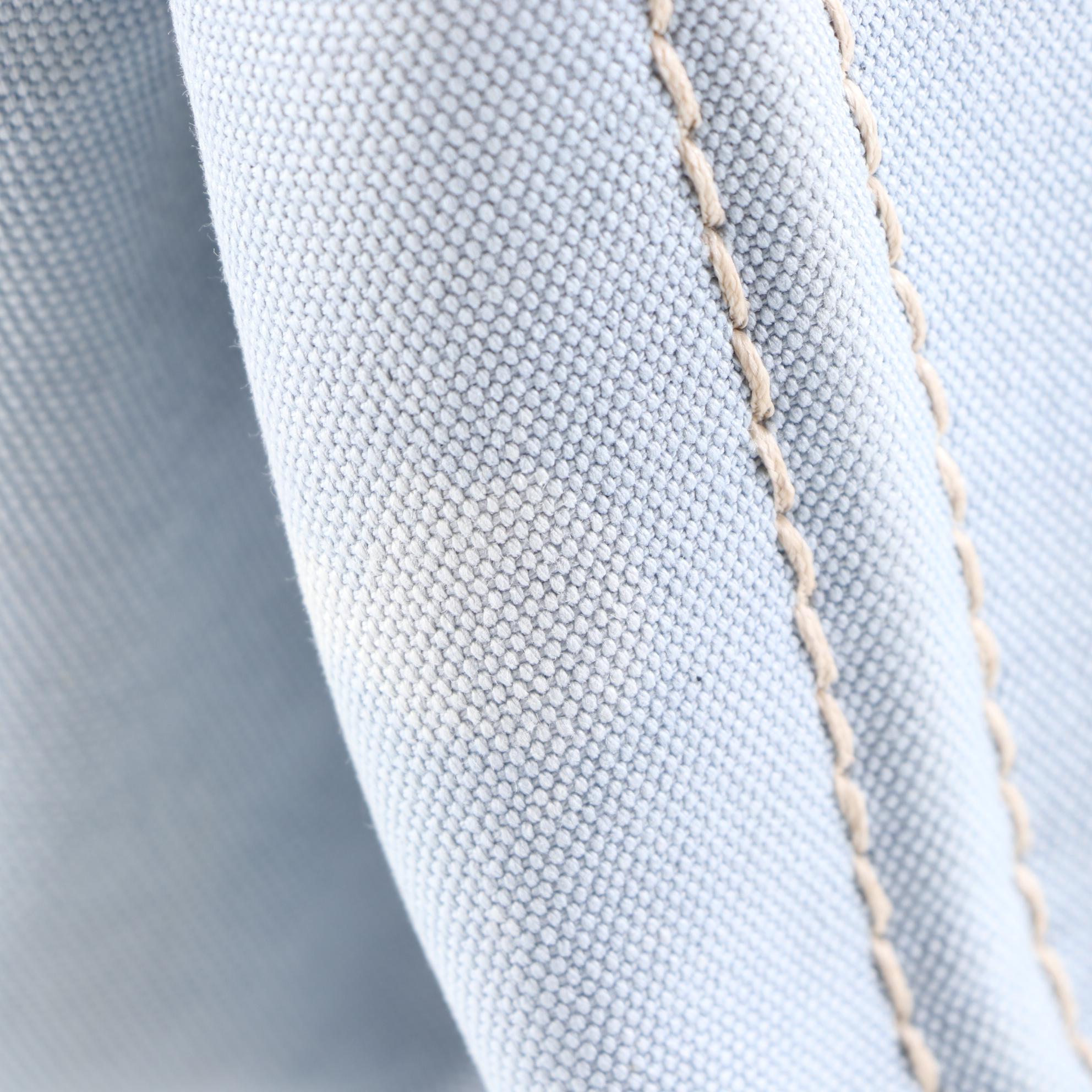 Prada Medium Canapa Logo Tote in Blue/White