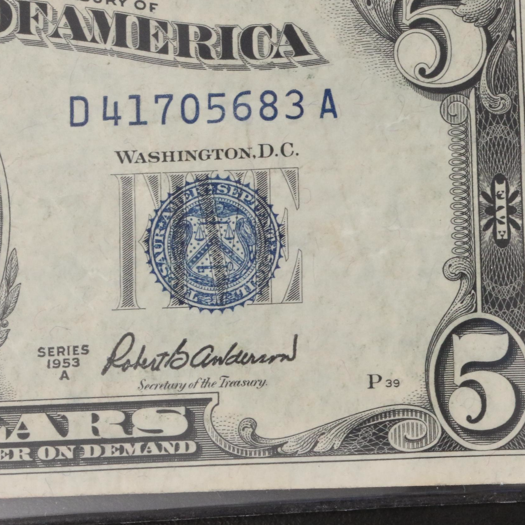 Group of Twelve 1953 Five Dollar Silver Certificates