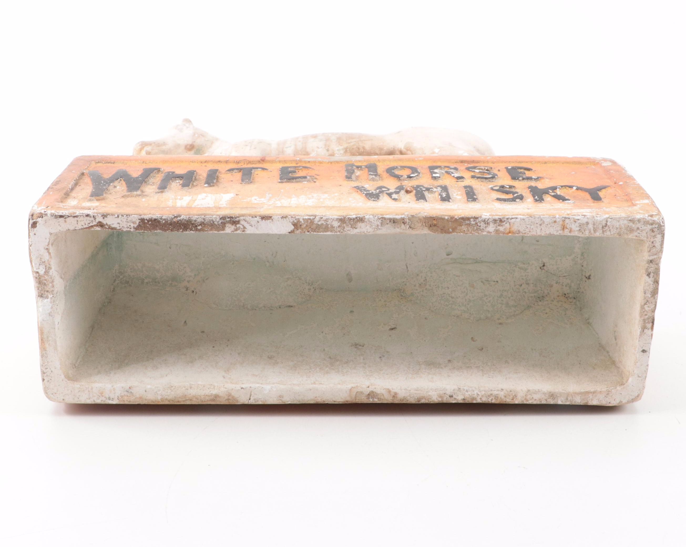 White Horse Scotch Whisky Chalkware Advertising Figurine