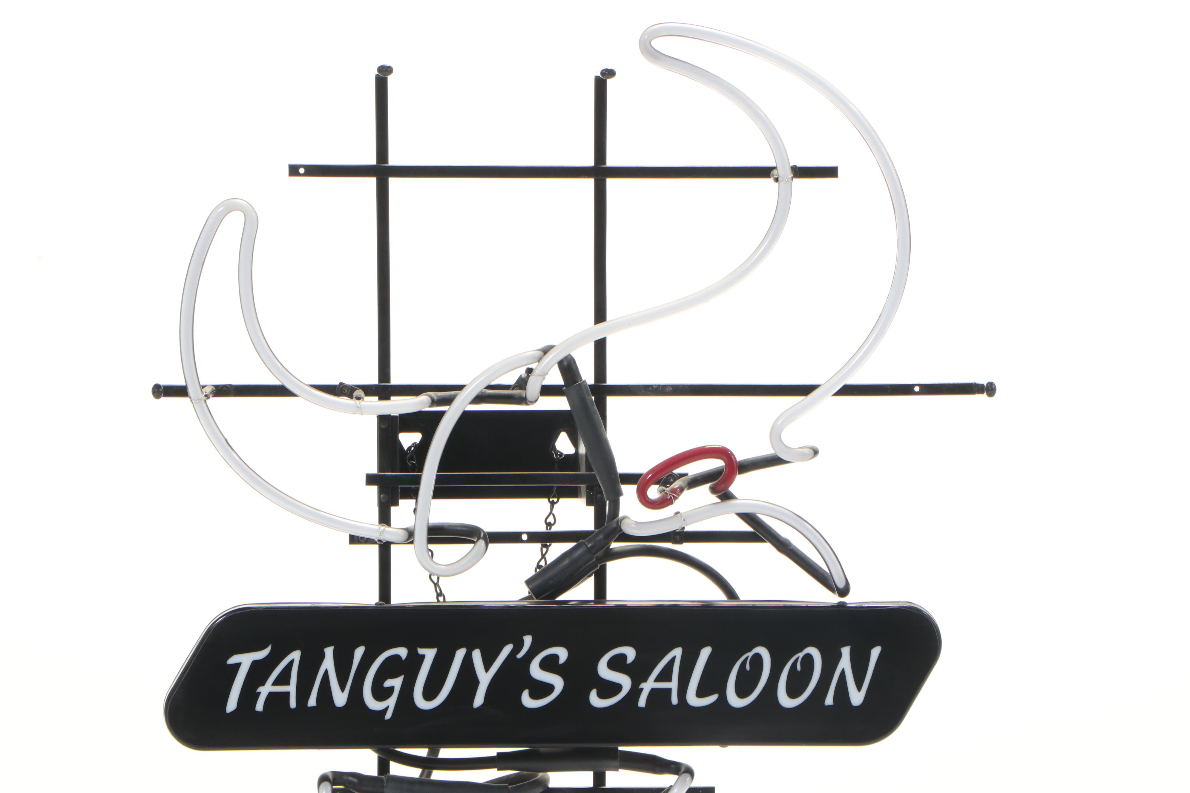 Tanguy's Saloon Bull Bar Neon Sign