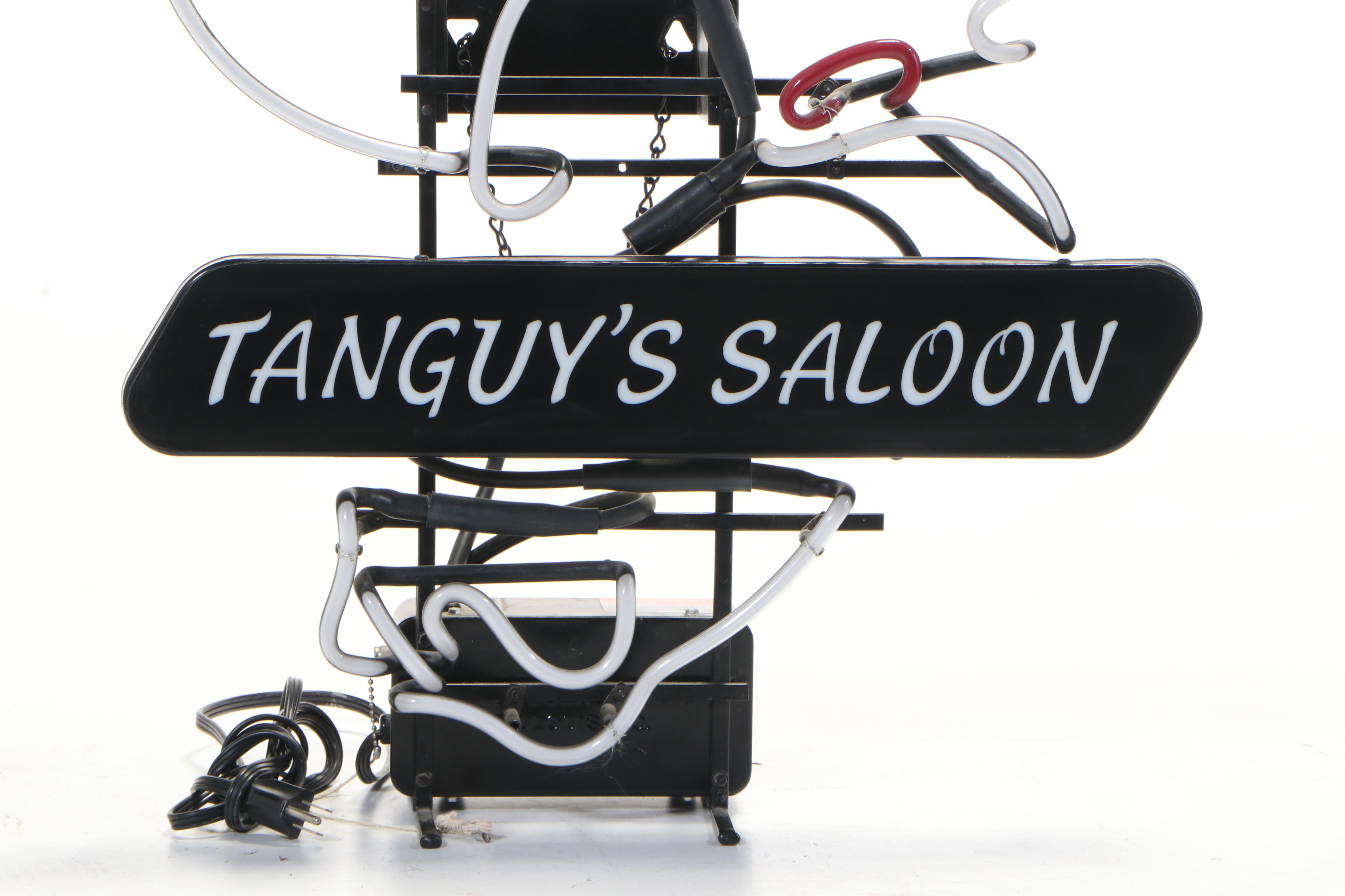 Tanguy's Saloon Bull Bar Neon Sign