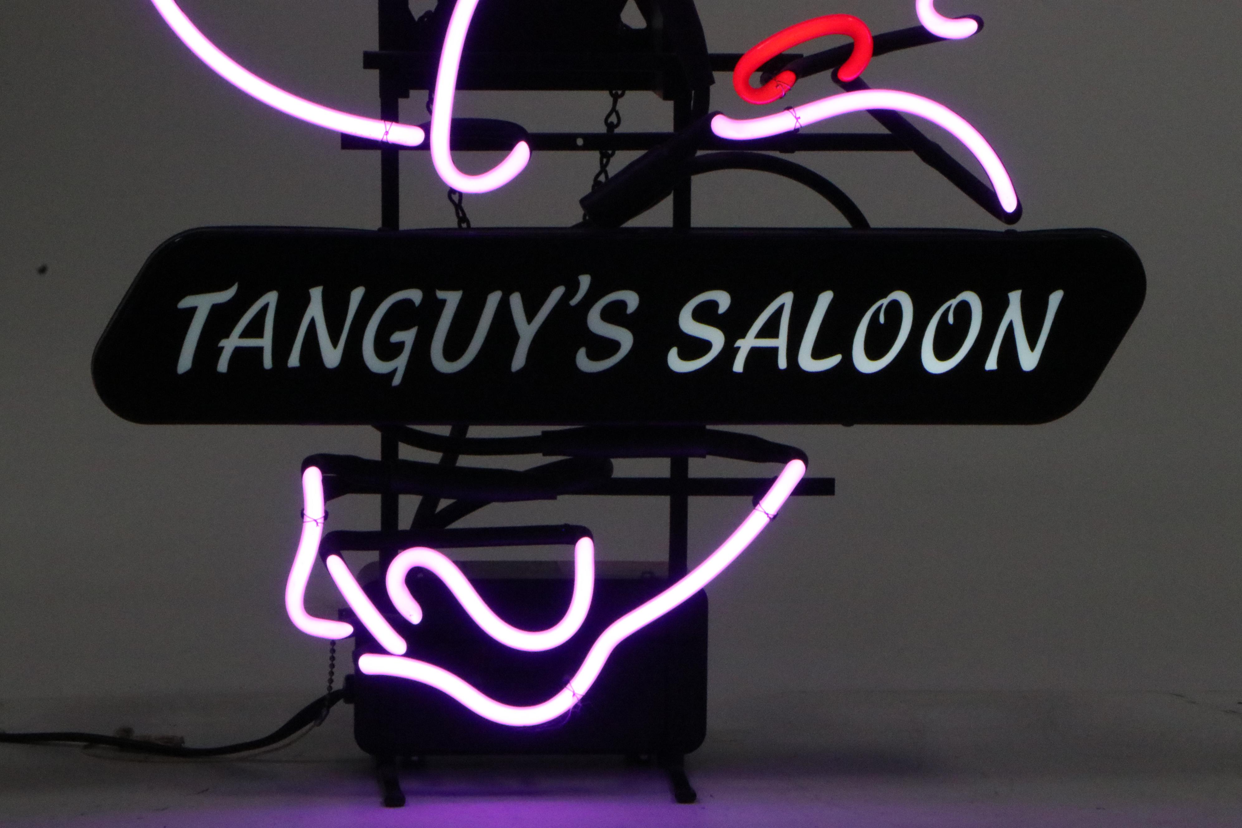 Tanguy's Saloon Bull Bar Neon Sign