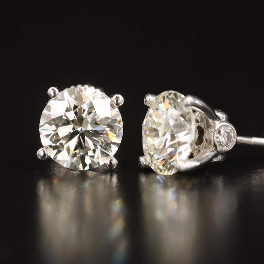 14K 4.05 CTW Lab Grown Diamond Stud Earrings