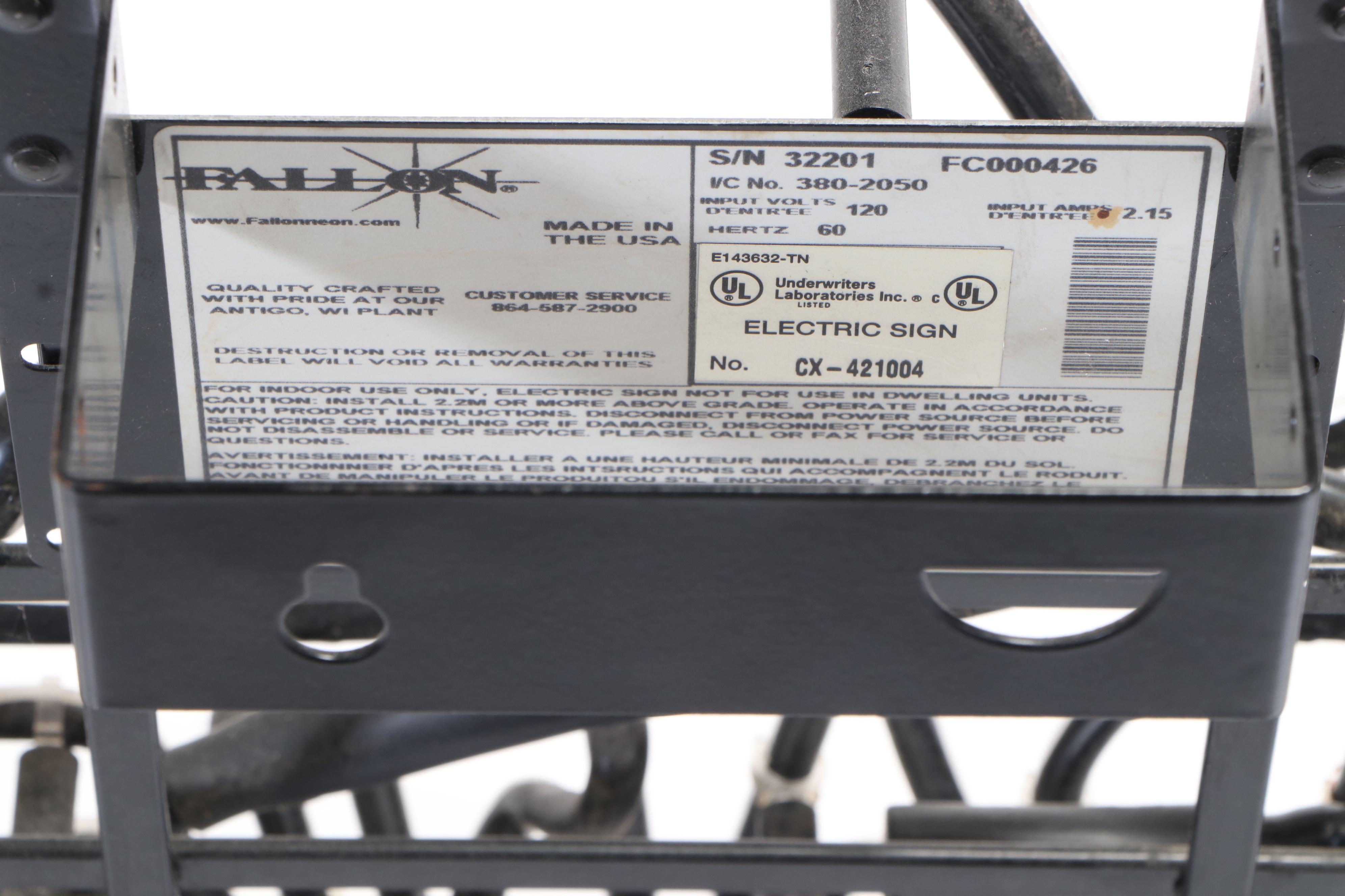 Jack Daniels Tennessee Whiskey Bar Neon Sign