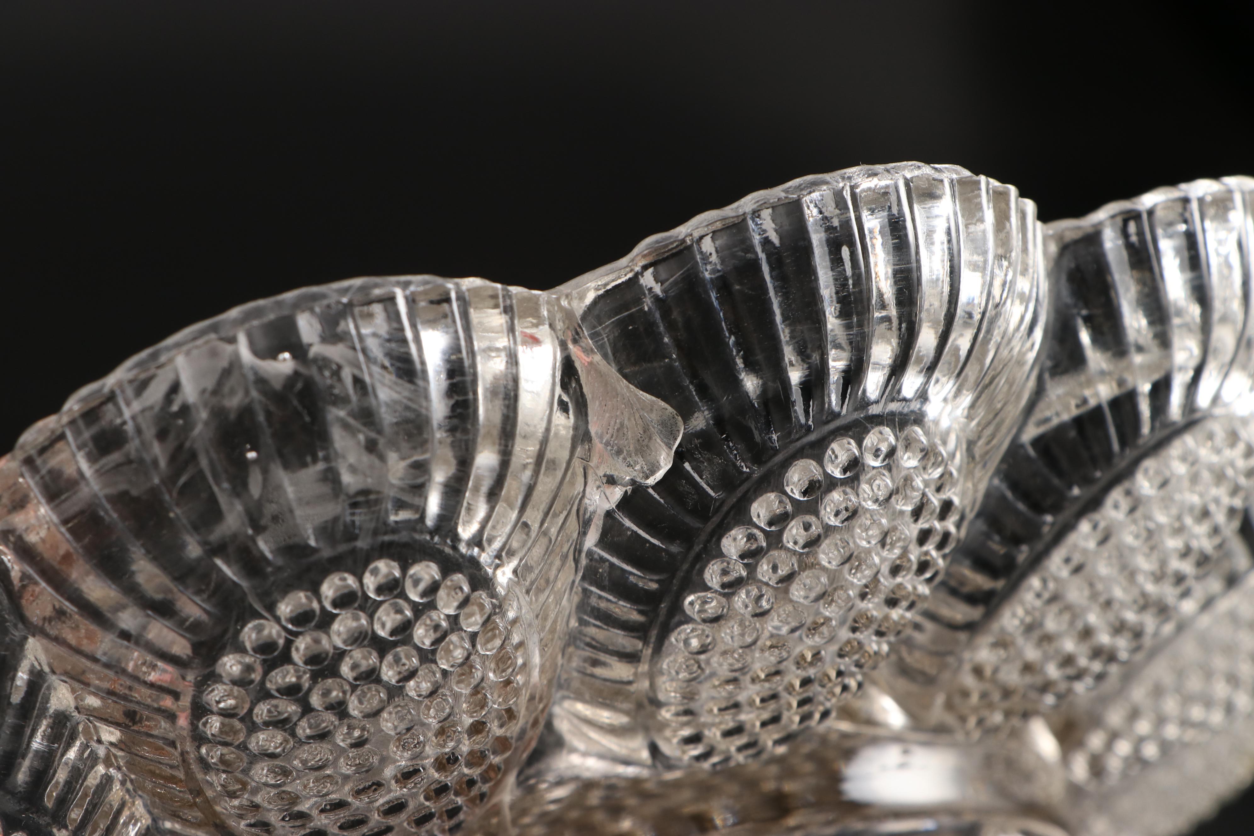 EAPG Compote with Hobnail Egg Dish and Other Tableware