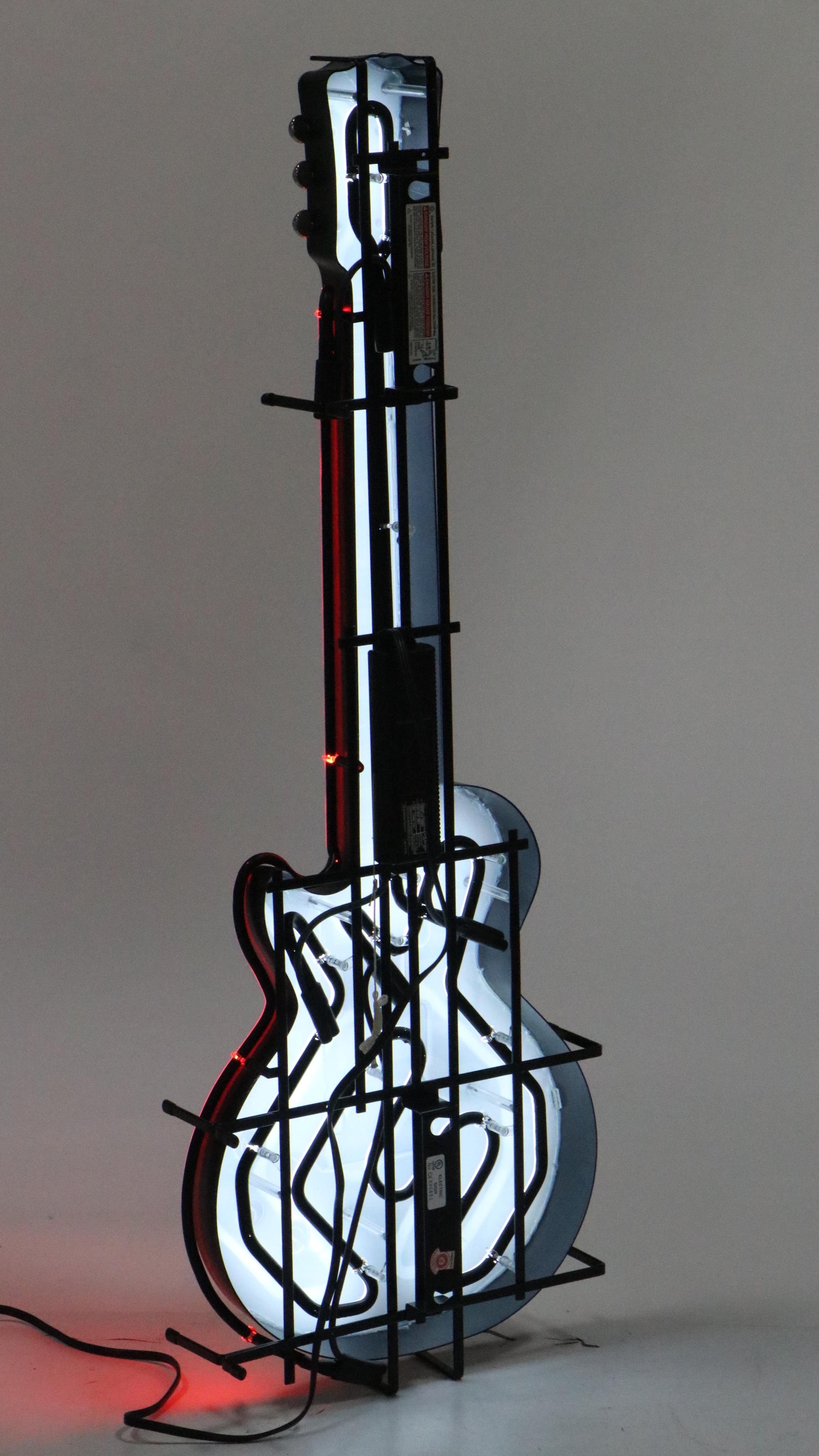 Jim Beam Whiskey Electric Guitar Bar Neon Sign