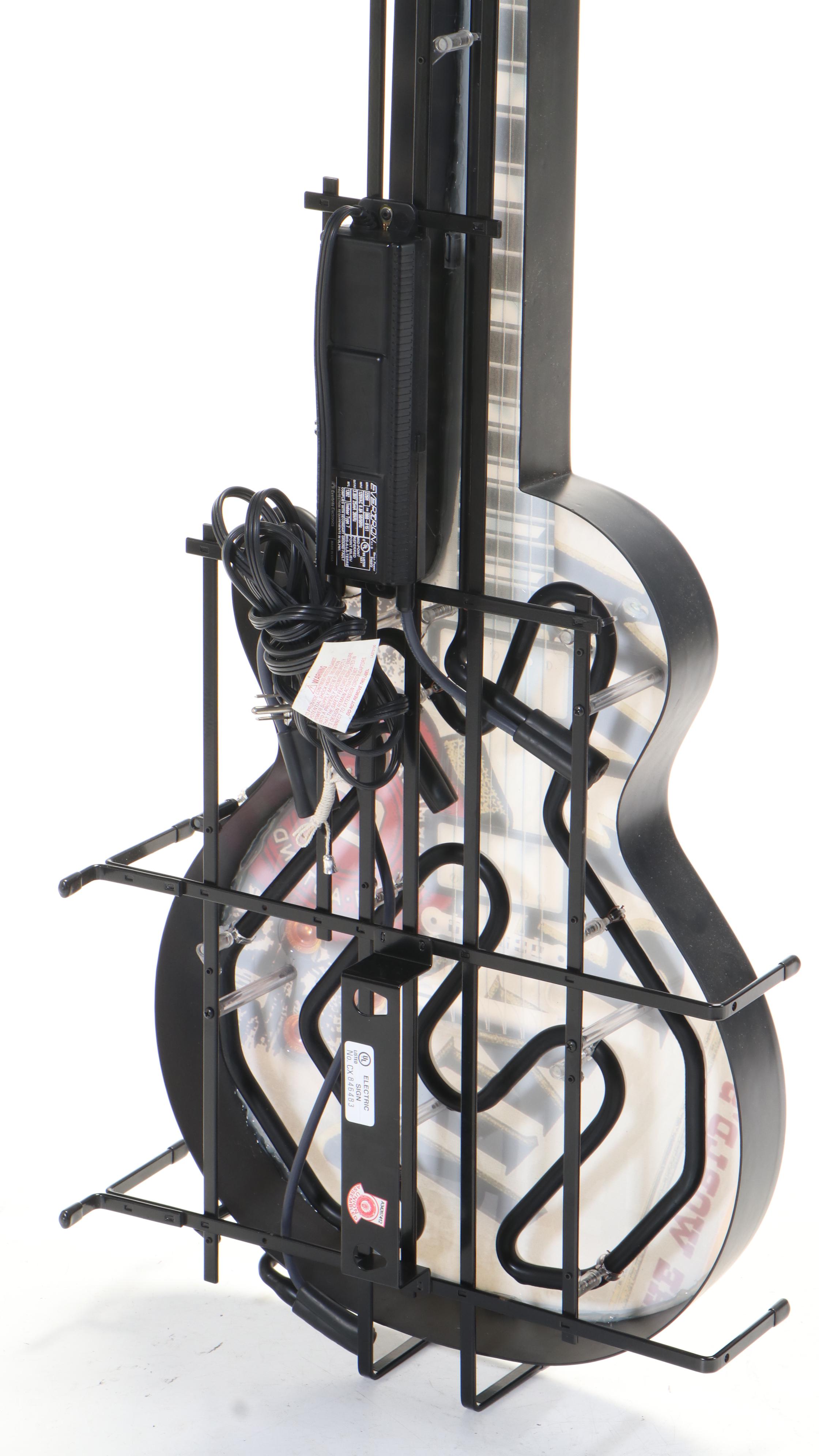 Jim Beam Whiskey Electric Guitar Bar Neon Sign