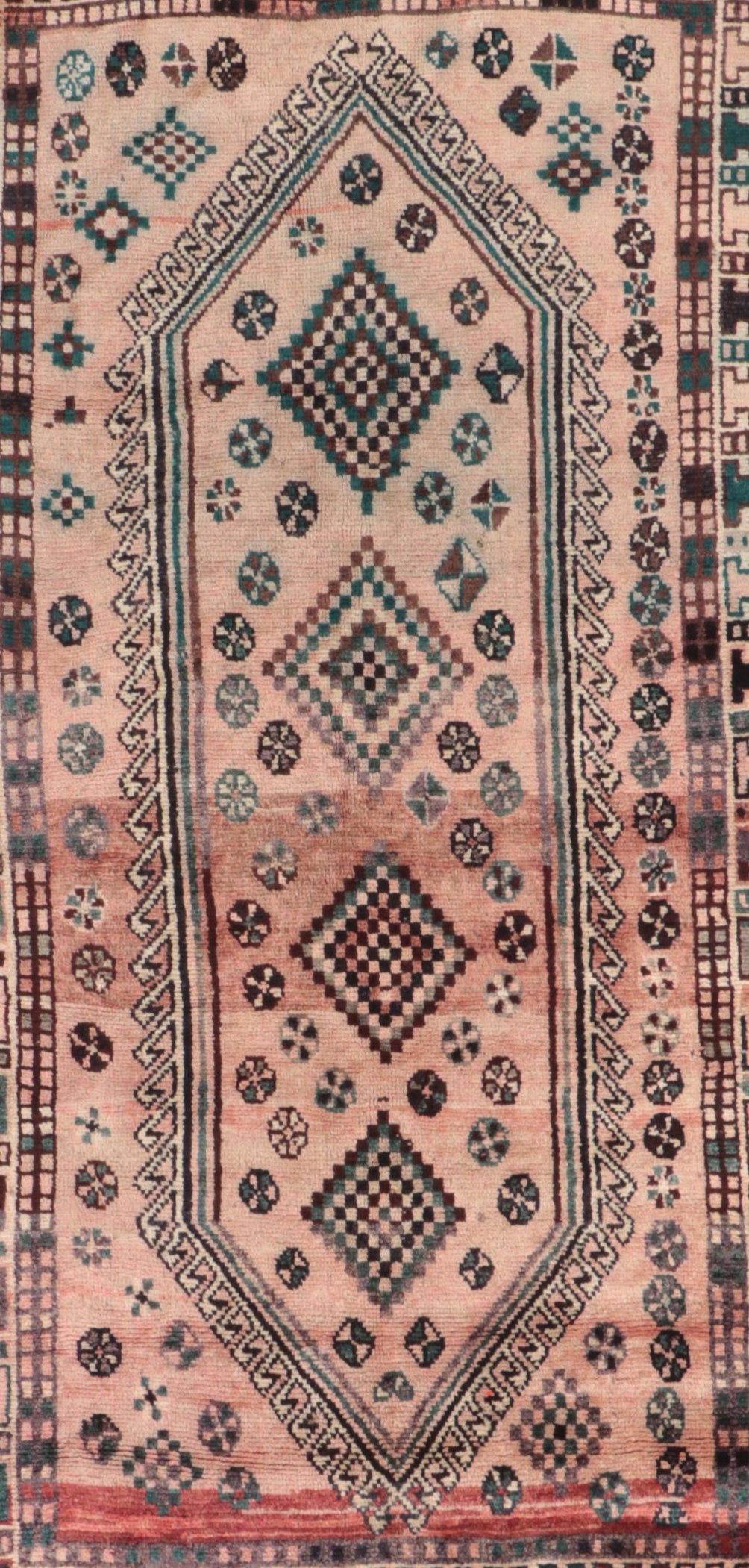 4'2 x 7'8 Hand-Knotted Persian Kurdish Area Rug