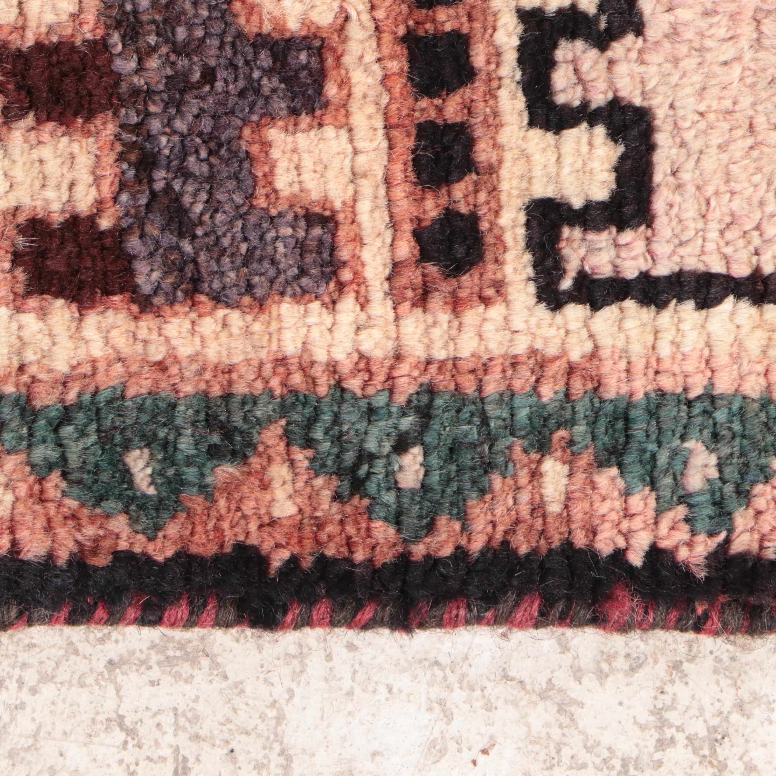 4'2 x 7'8 Hand-Knotted Persian Kurdish Area Rug