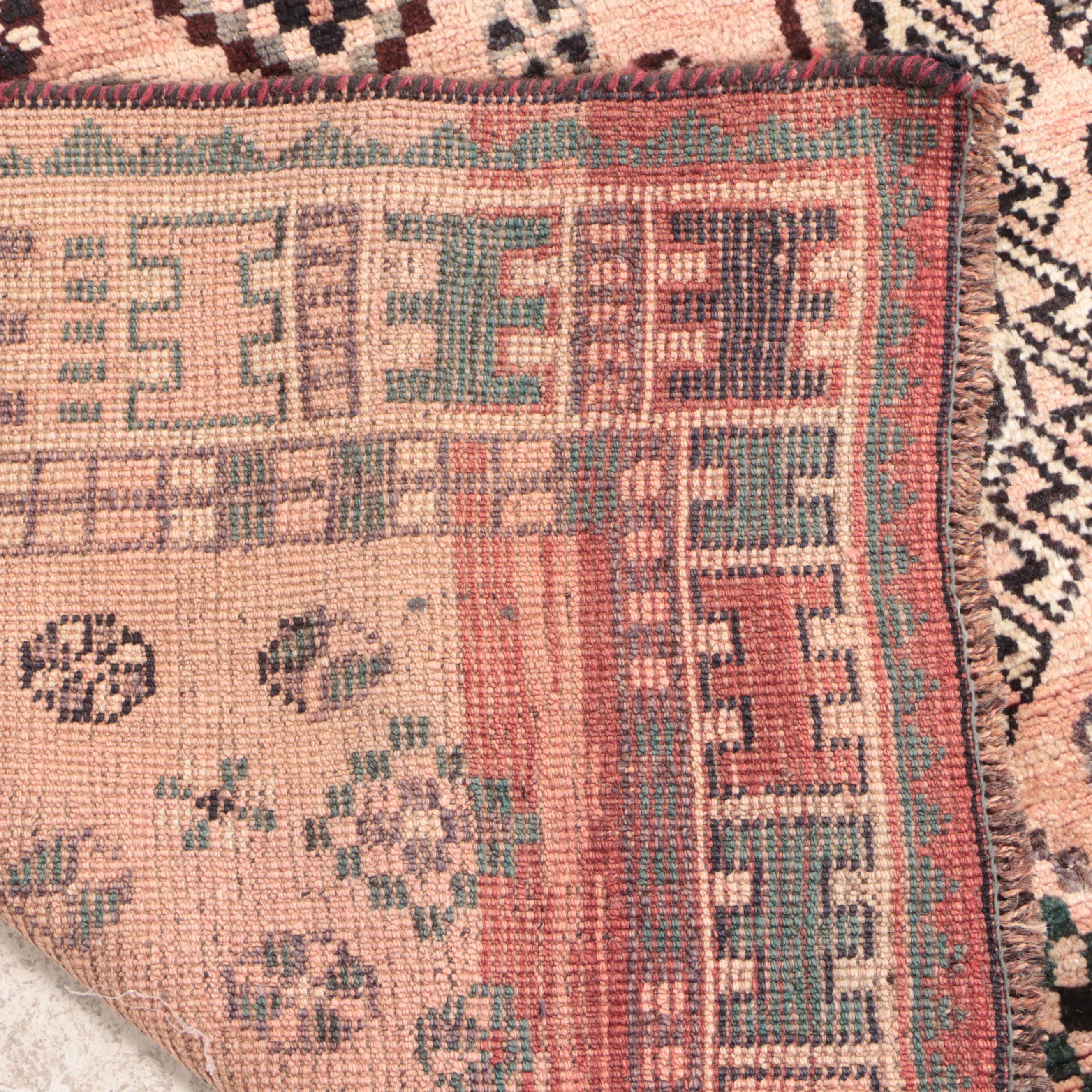 4'2 x 7'8 Hand-Knotted Persian Kurdish Area Rug