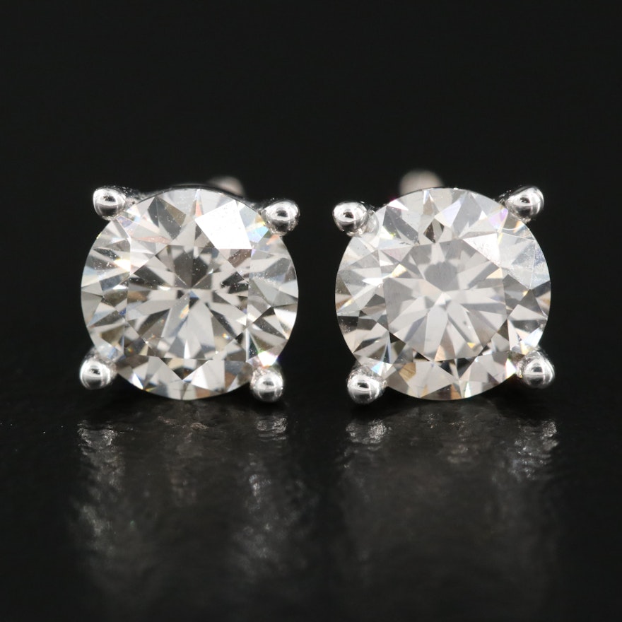 14K 1.44 CTW Lab Grown Diamond Stud Earrings