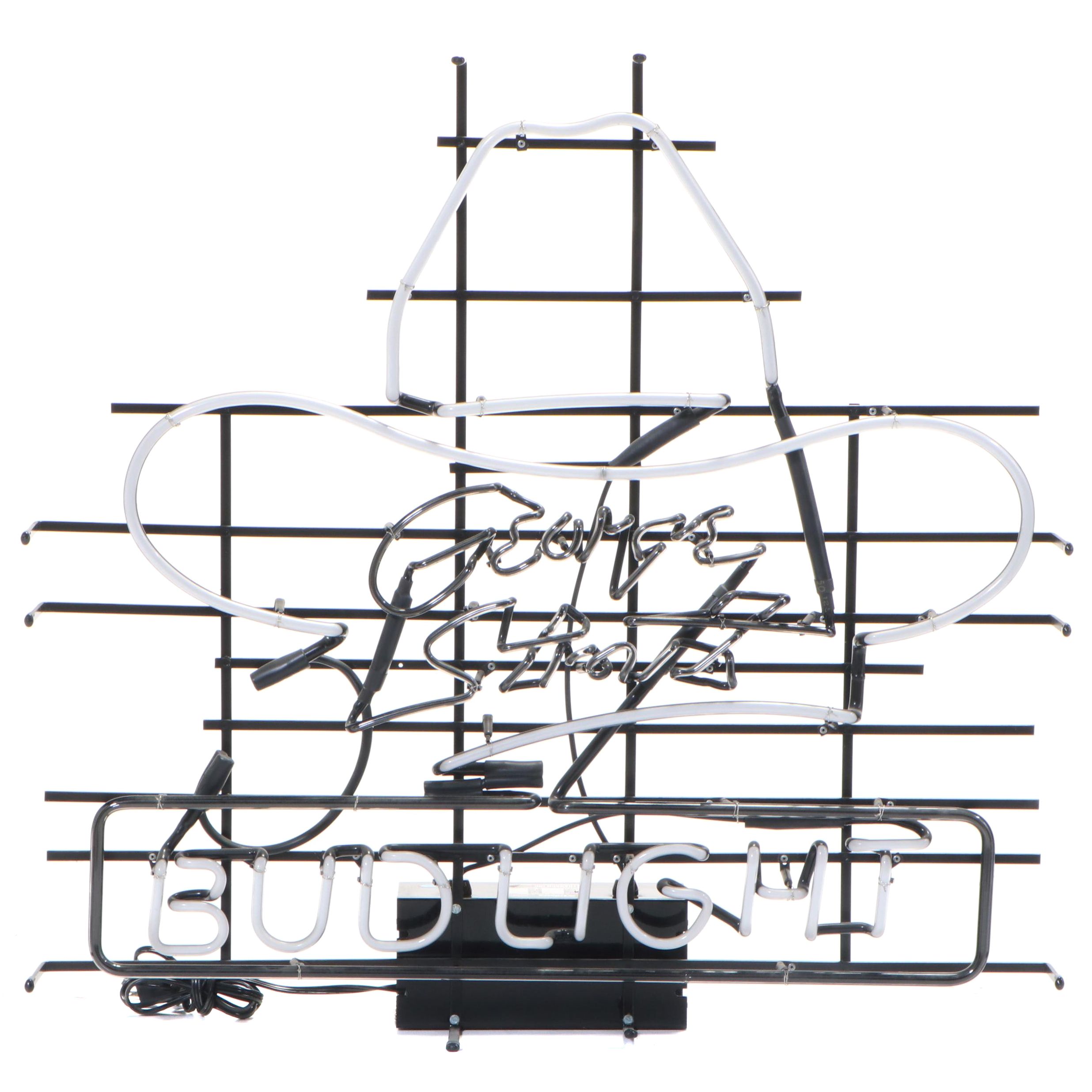 Bud Light George Strait Bar Neon Sign