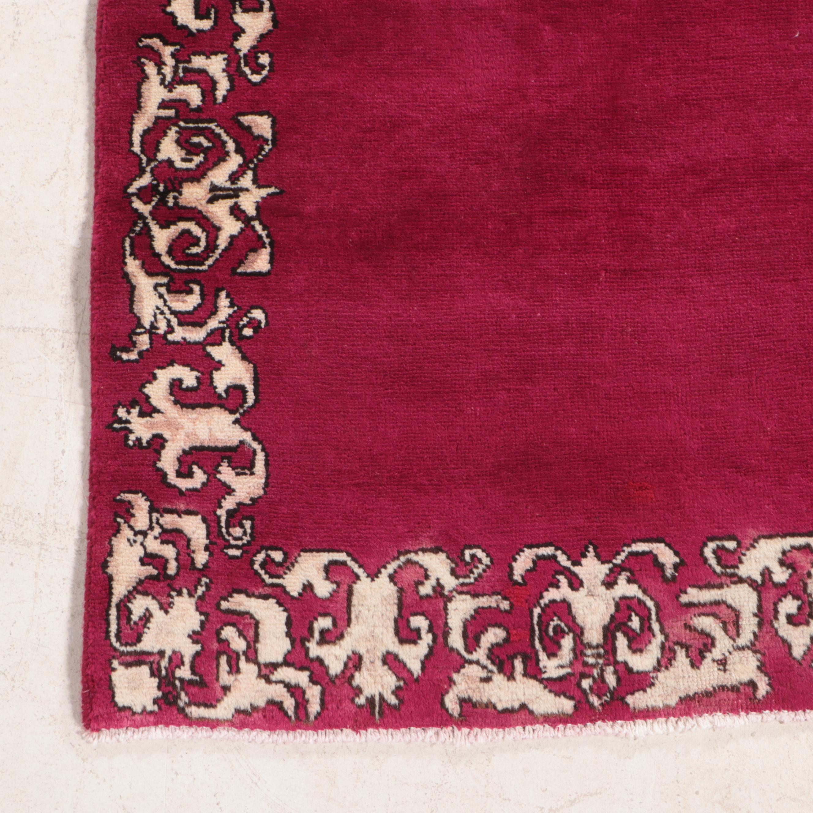 2'8 x 10'8 Hand-Knotted Chinese Art Deco Style Carpet Runner