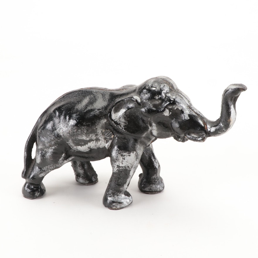 Cast Iron Asian Elephant Figurine
