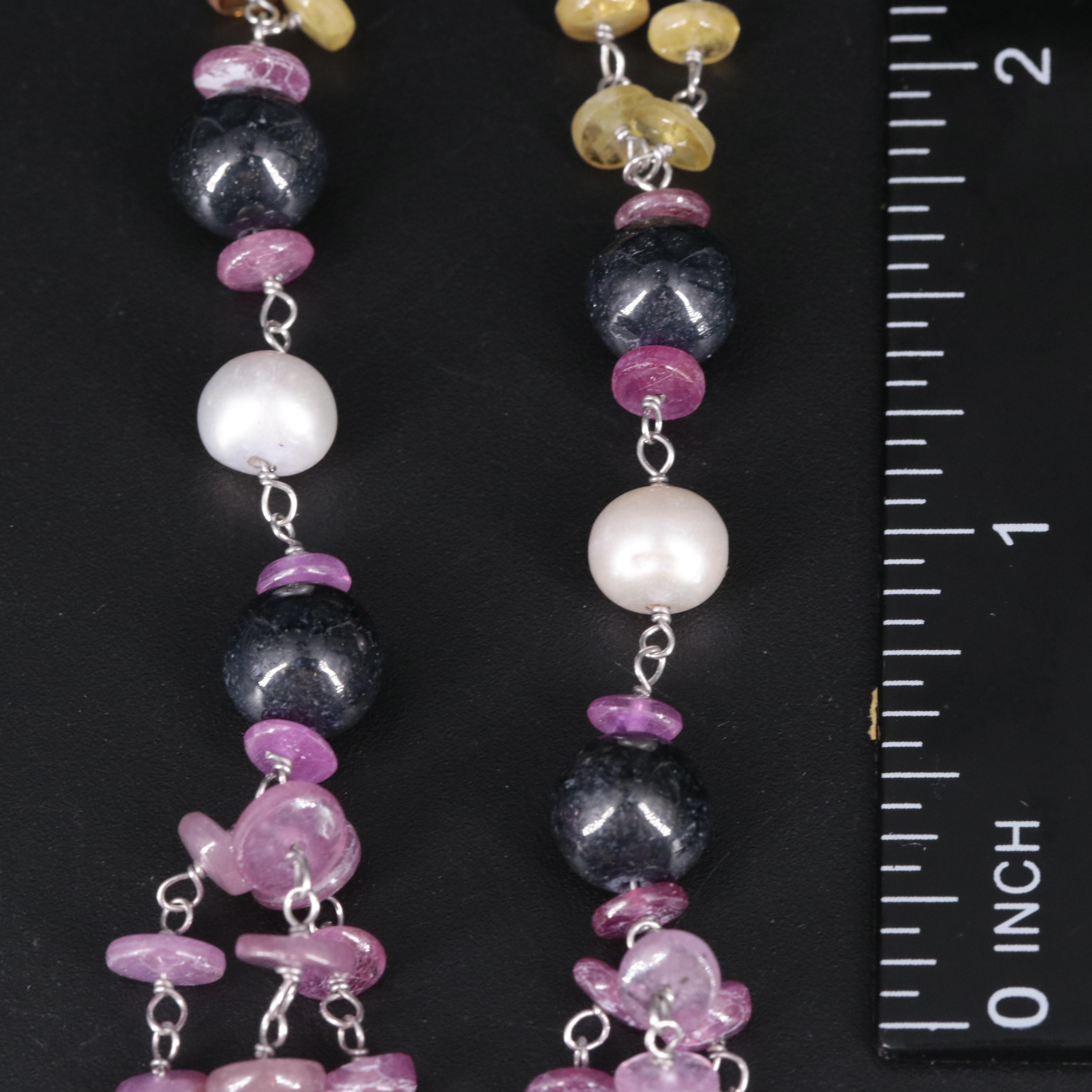 Sterling Silver Gemstone Necklace