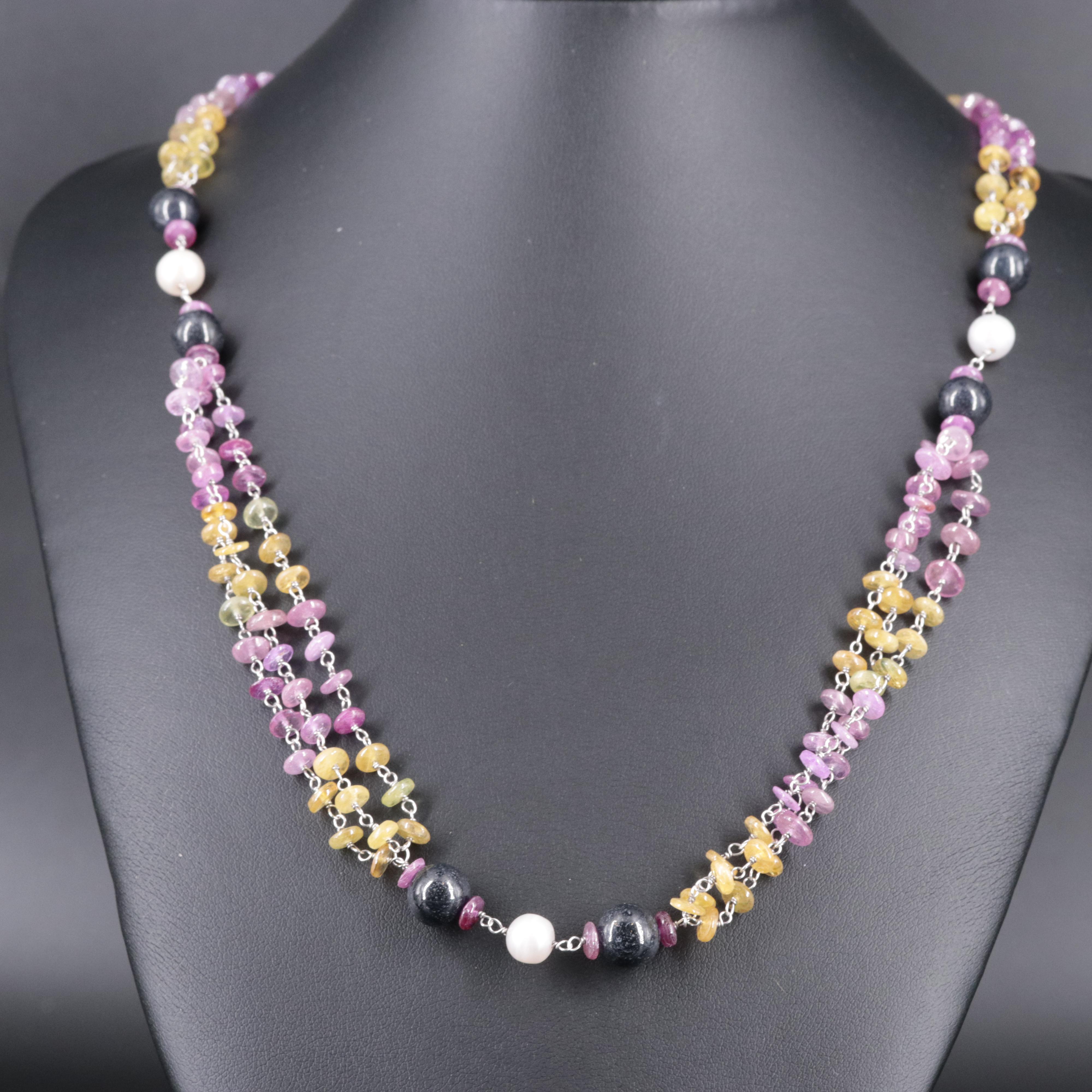 Sterling Silver Gemstone Necklace