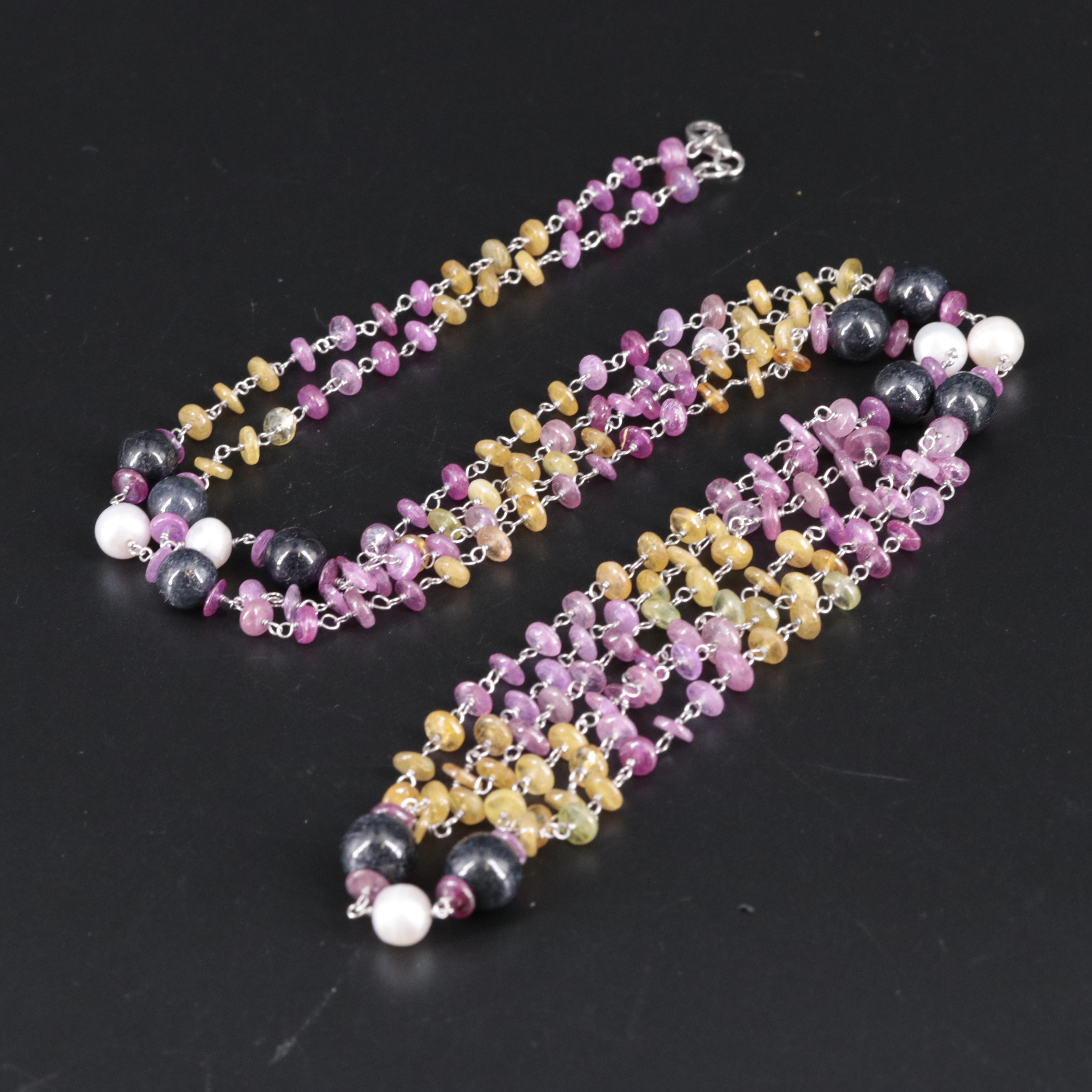 Sterling Silver Gemstone Necklace