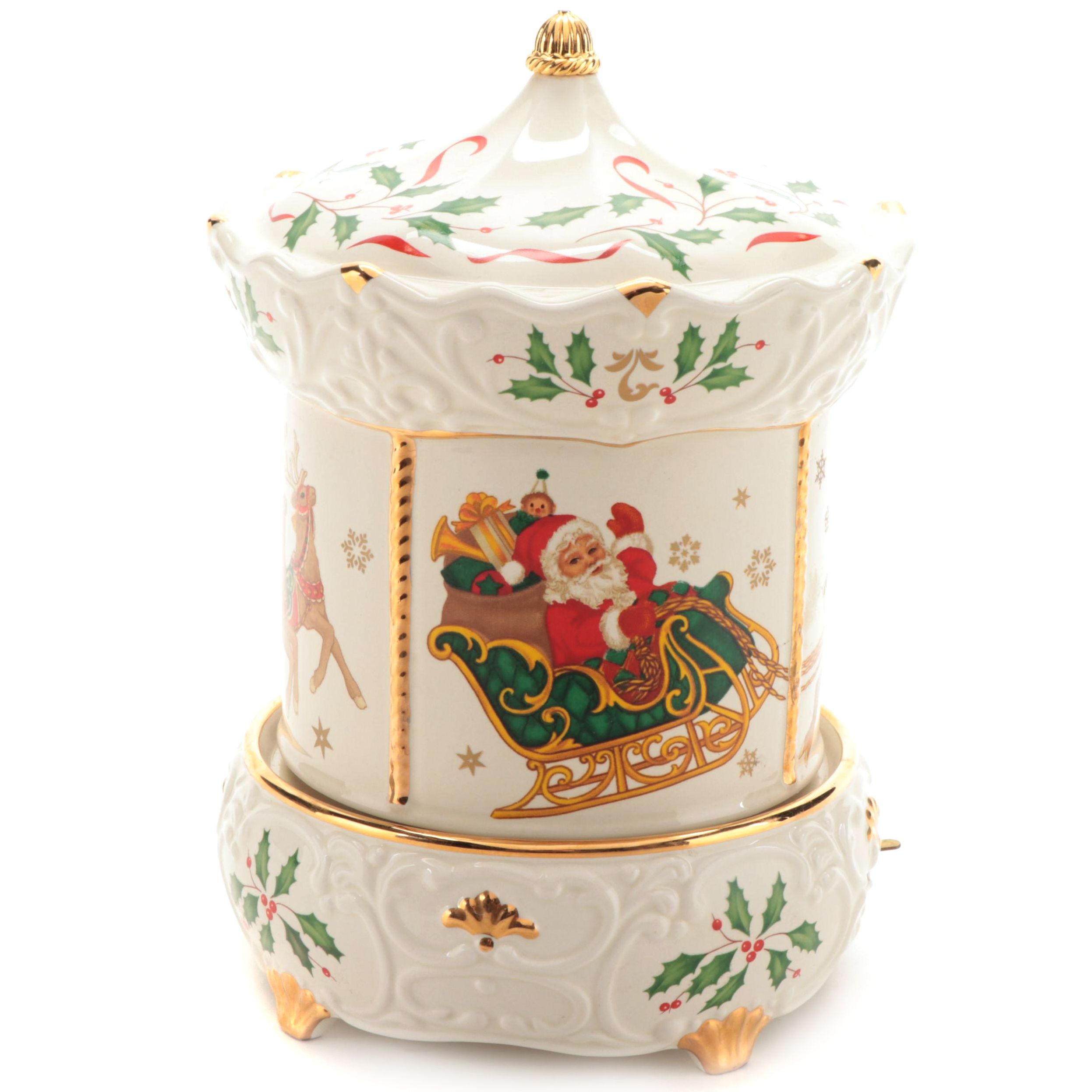 Lenox Holiday Carousel Musical Centerpiece