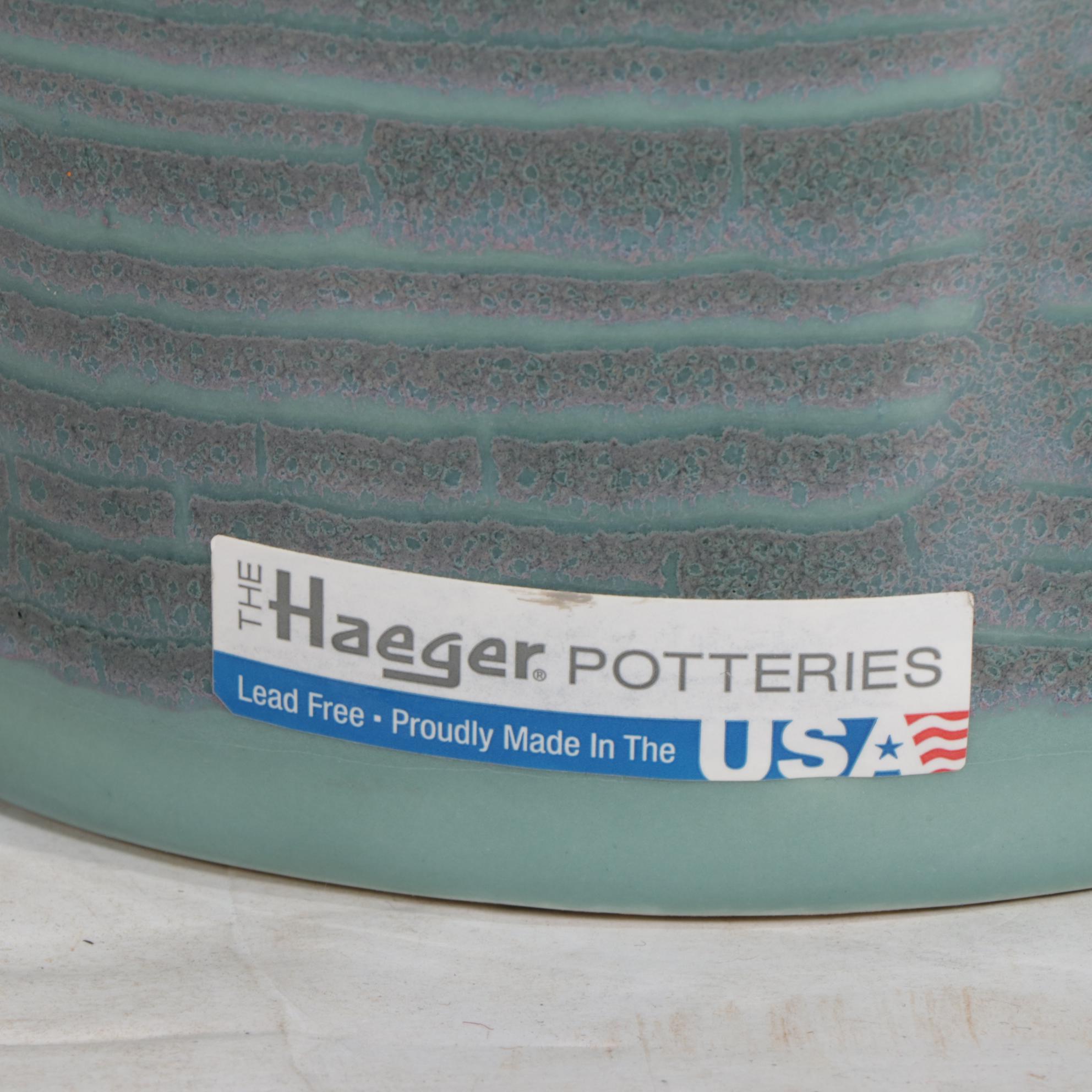 Haeger Large Floor Vase With Artificial Sunflowers