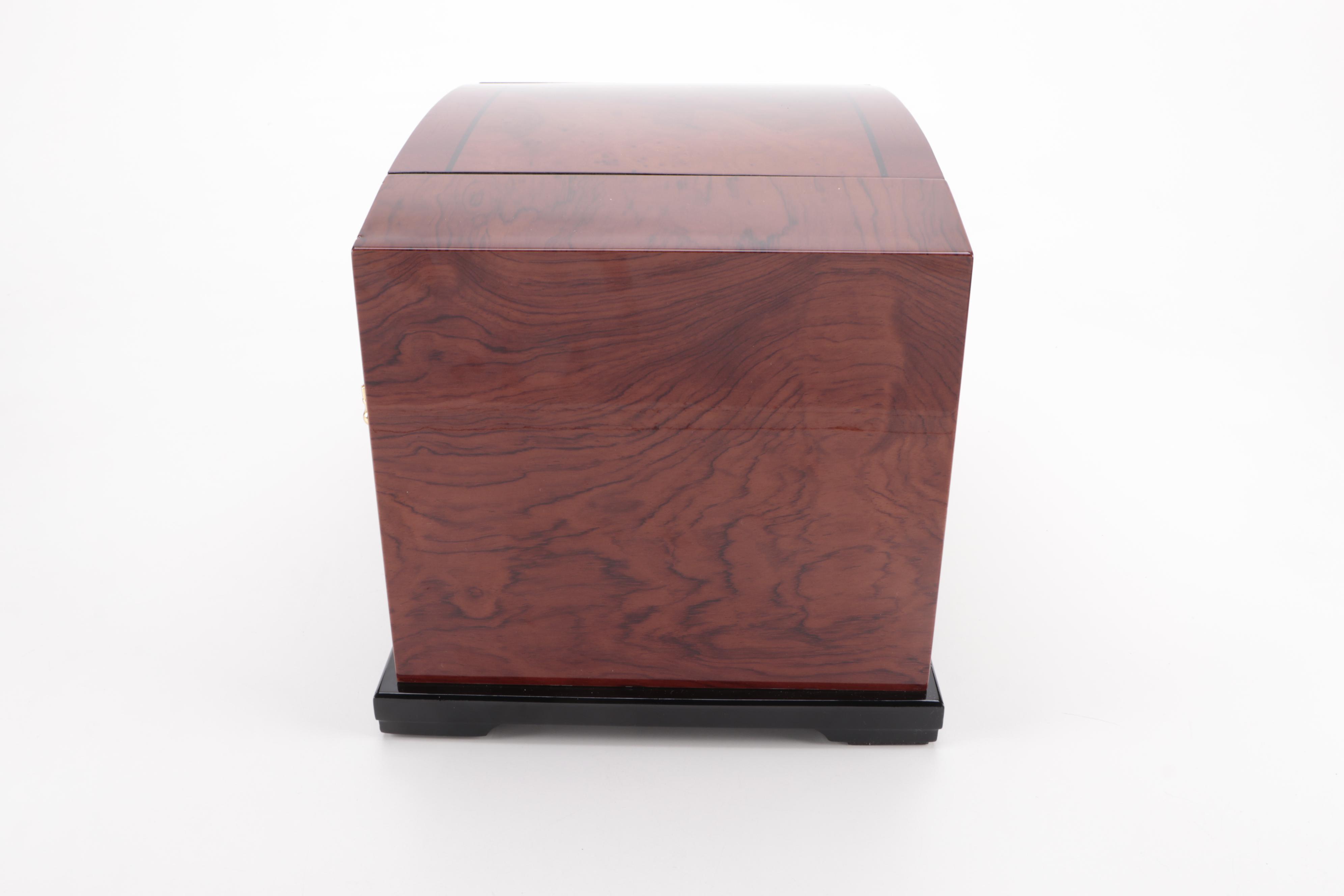 Jere High Gloss Finish Exotic Hardwood Jewelry Box