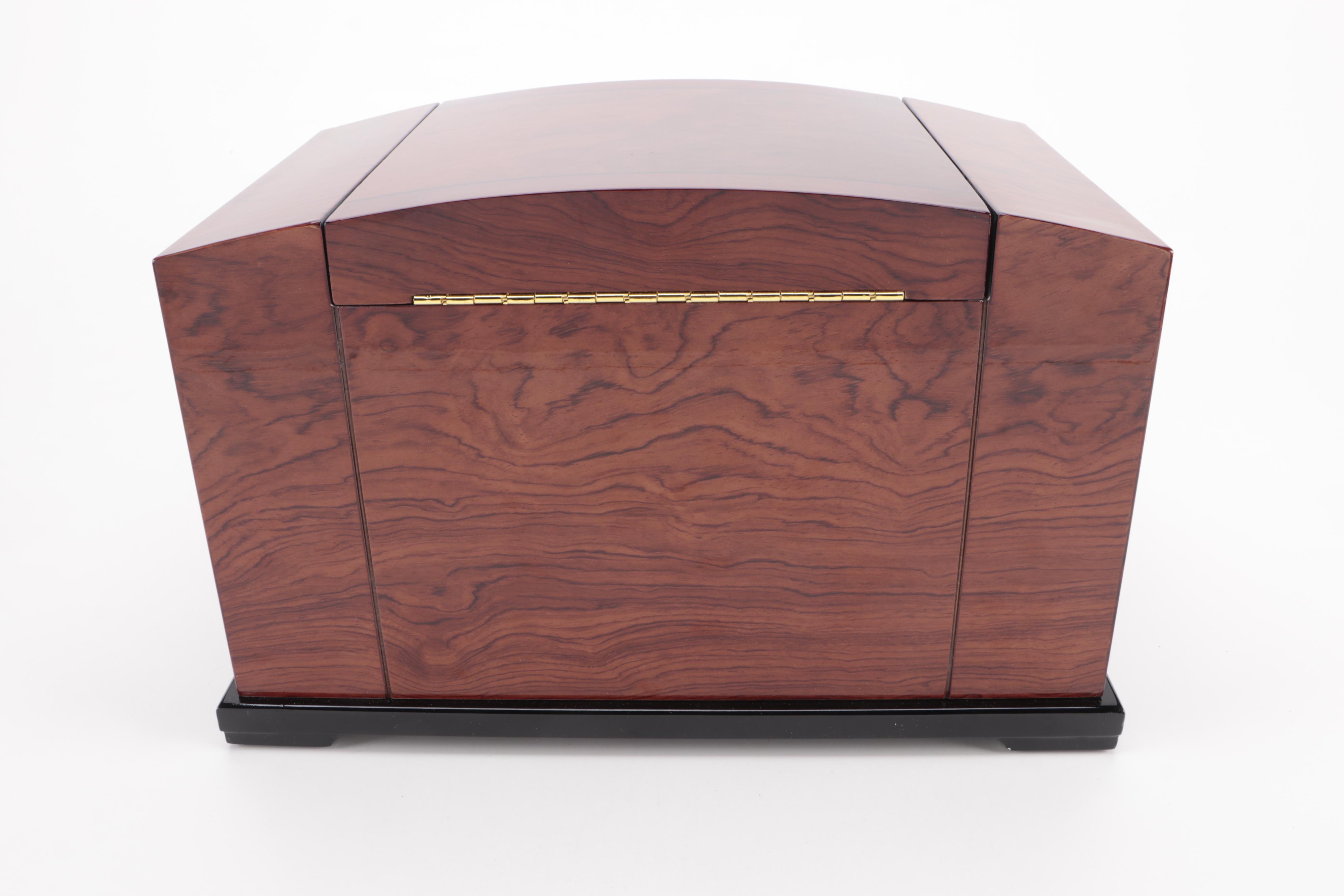 Jere High Gloss Finish Exotic Hardwood Jewelry Box