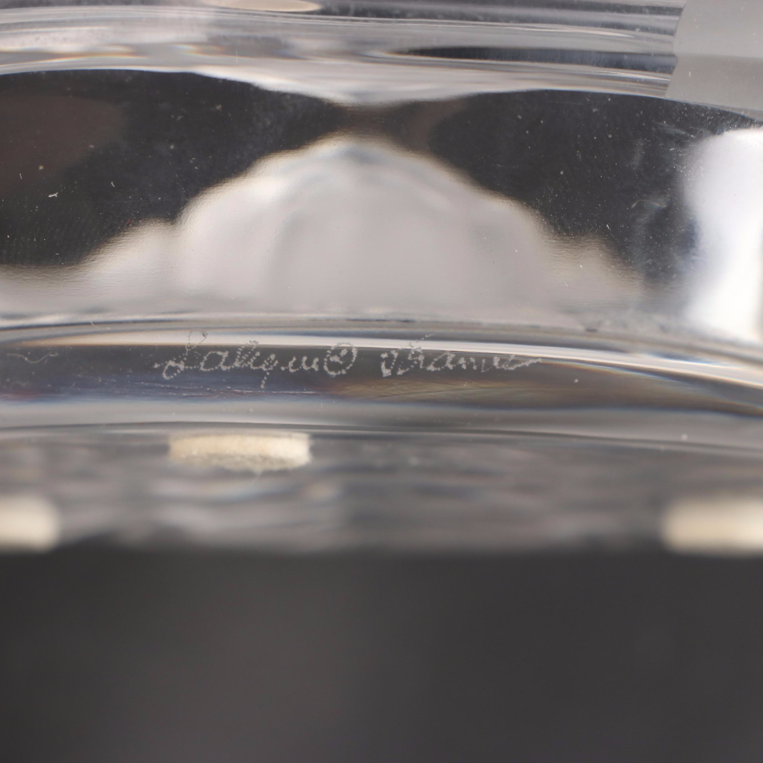 Lalique "Tête de Lion" Frosted Crystal Ashtray