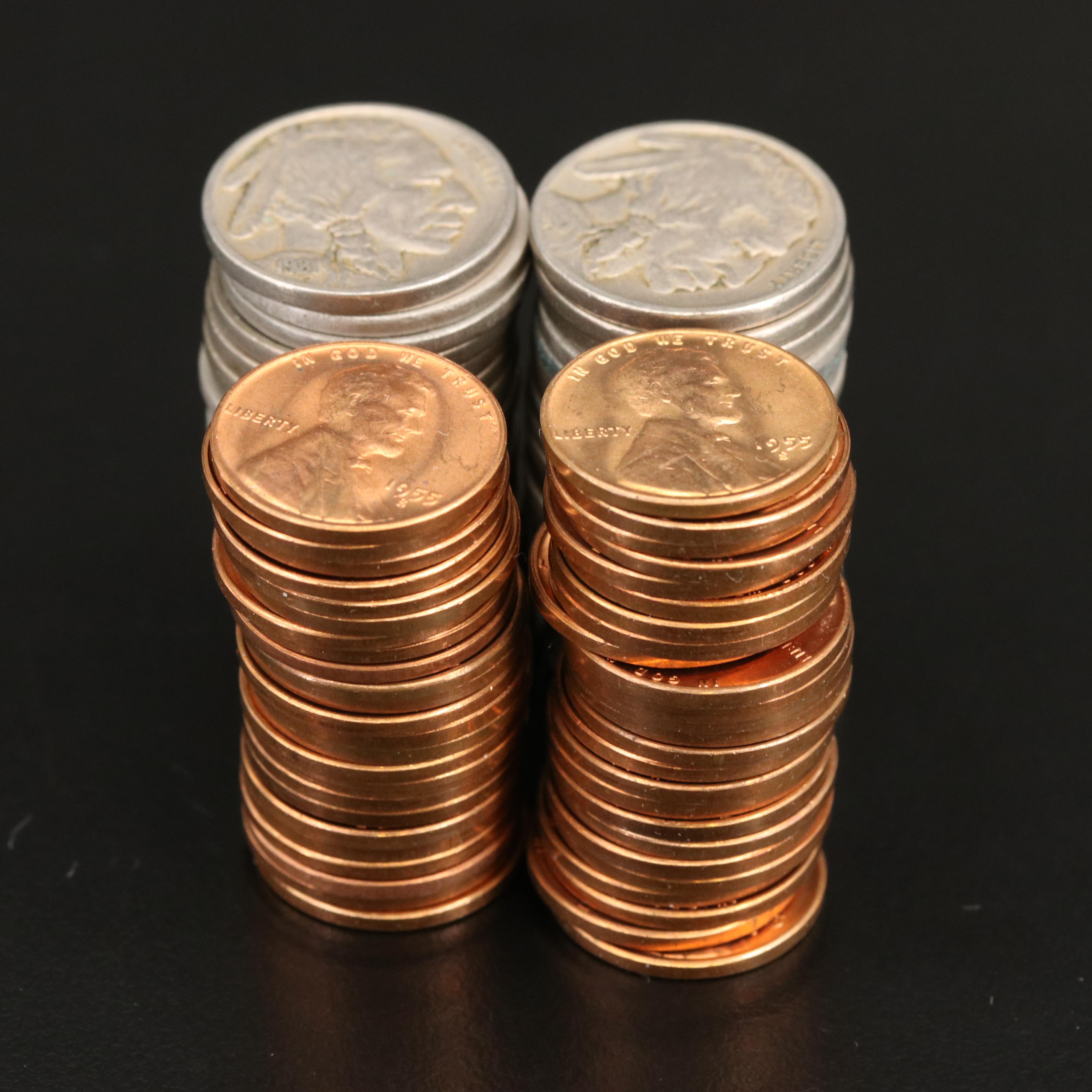 Two Rolls of United States Coins